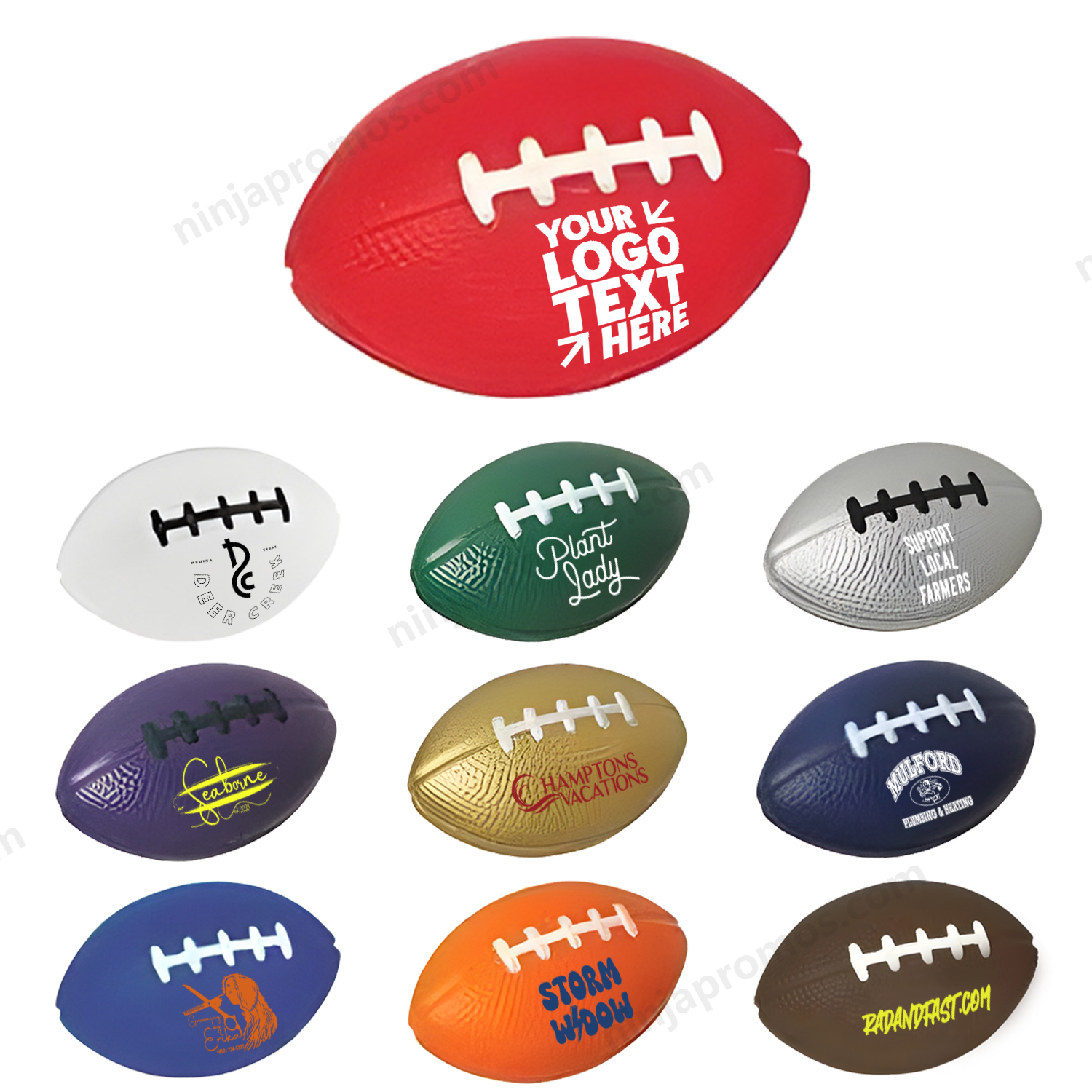 Custom Logo Sports Stress Balls Promotional Football Stress Reliever
