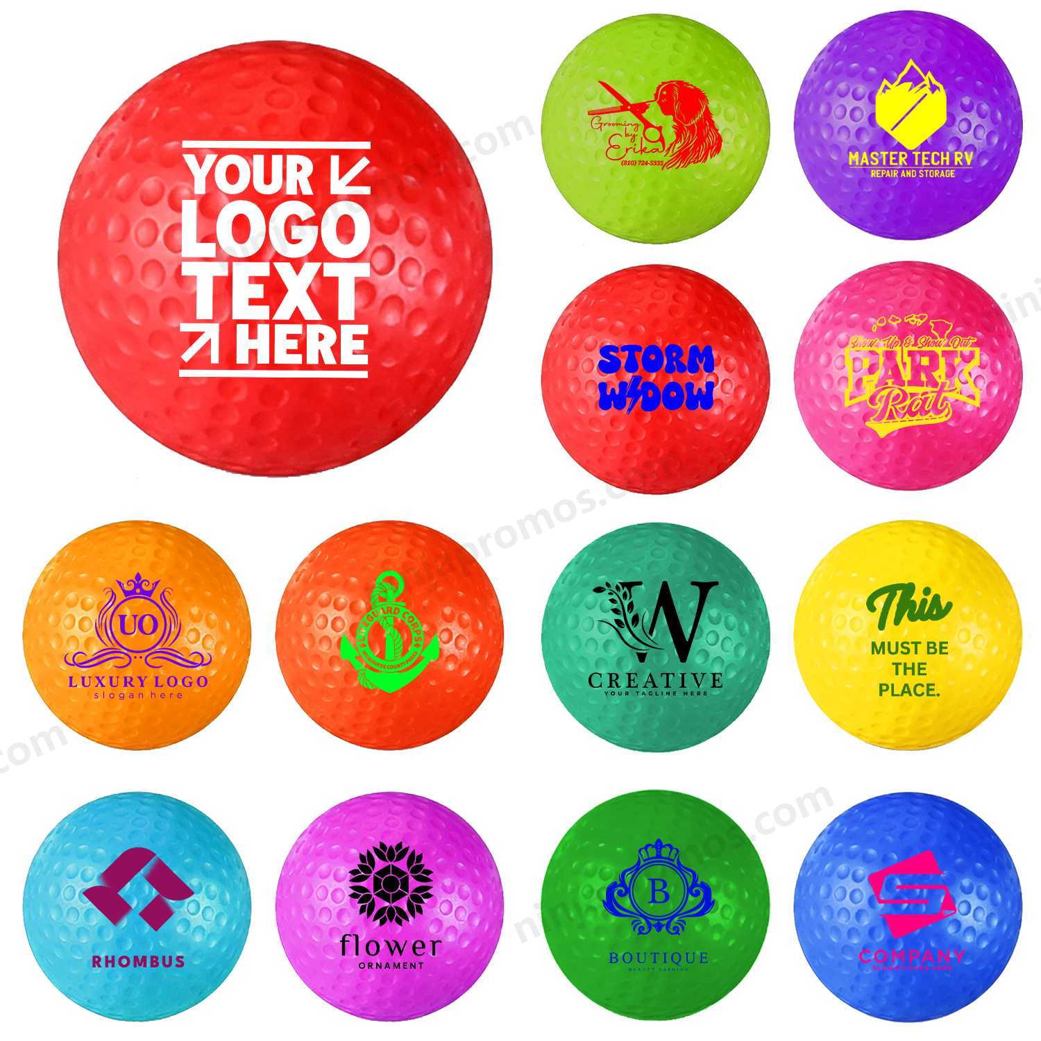 Custom Golf Ball Stress Ball Custom Sport Reliever For Promo Gifts