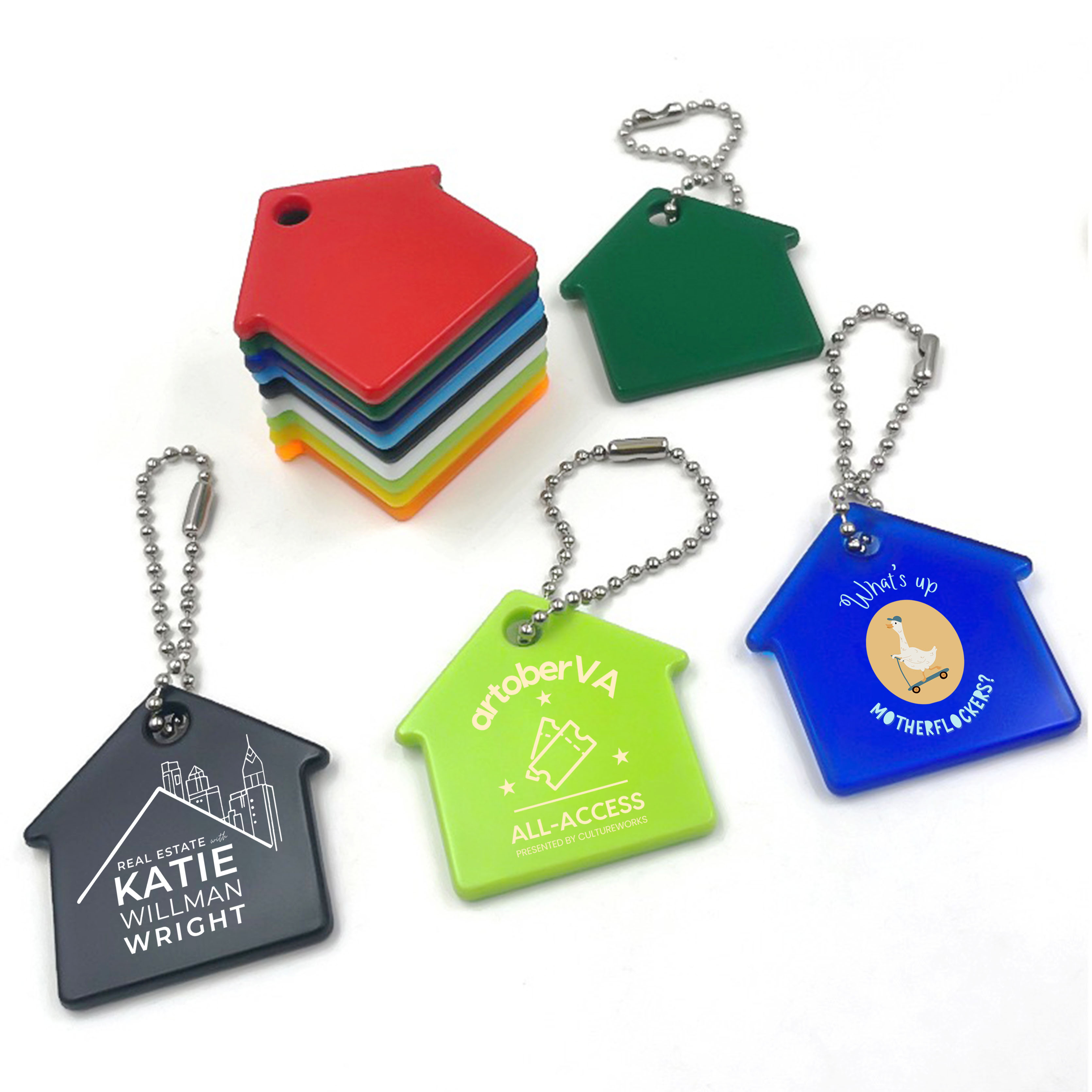 Custom Soft PVC Key Tags Fast Ship Rubber Printed Keychain for Business