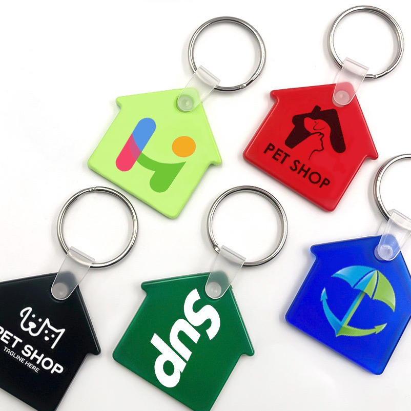 Custom Soft PVC Key Tags Fast Ship Rubber Printed Keychain for Business