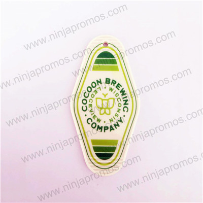 Custom Vintage Keychains Logo With Outlines Print