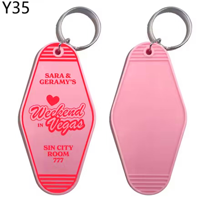 Custom Vintage Keychains Logo With Outlines Print