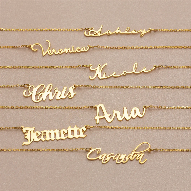 CUSTOM NAME NECKLACE - SOLID 14K | 18K GOLD