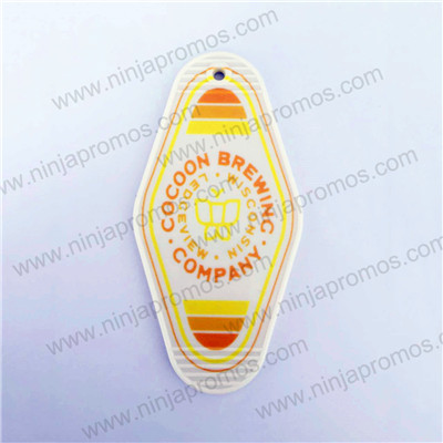 Custom Vintage Keychains Logo With Outlines Print