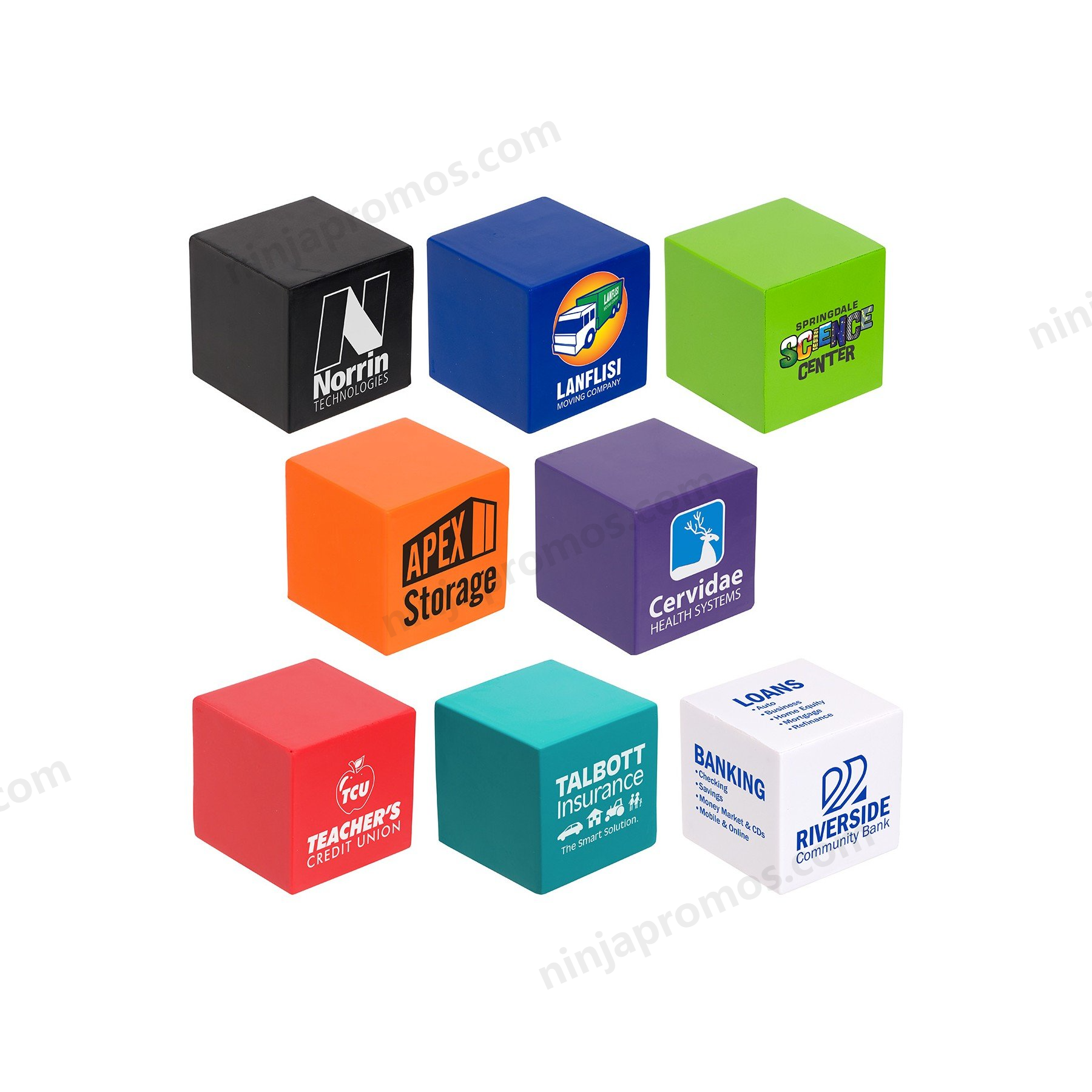 Personalized Printed Cube Shaped Stress Ball Stress Toy Reliever