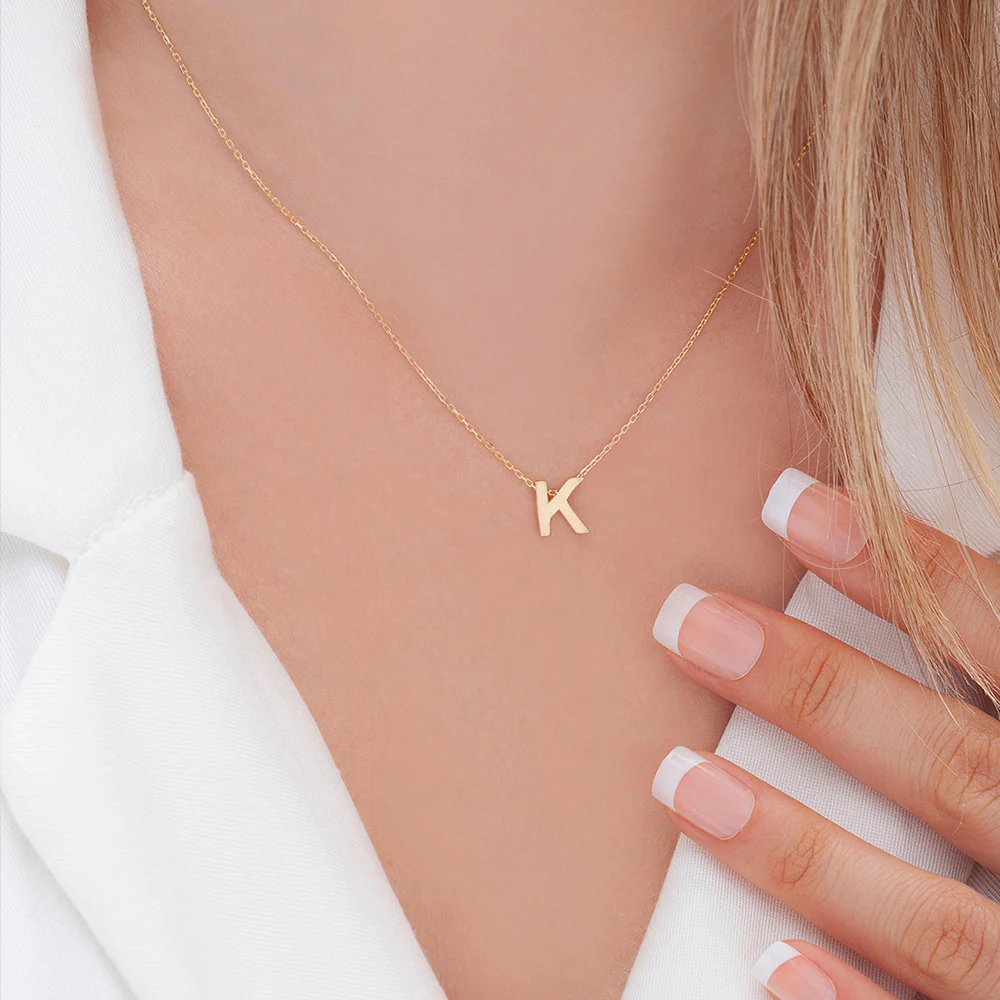 CUSTOM INITIAL NECKLACES - SOLID 14K | 18K GOLD
