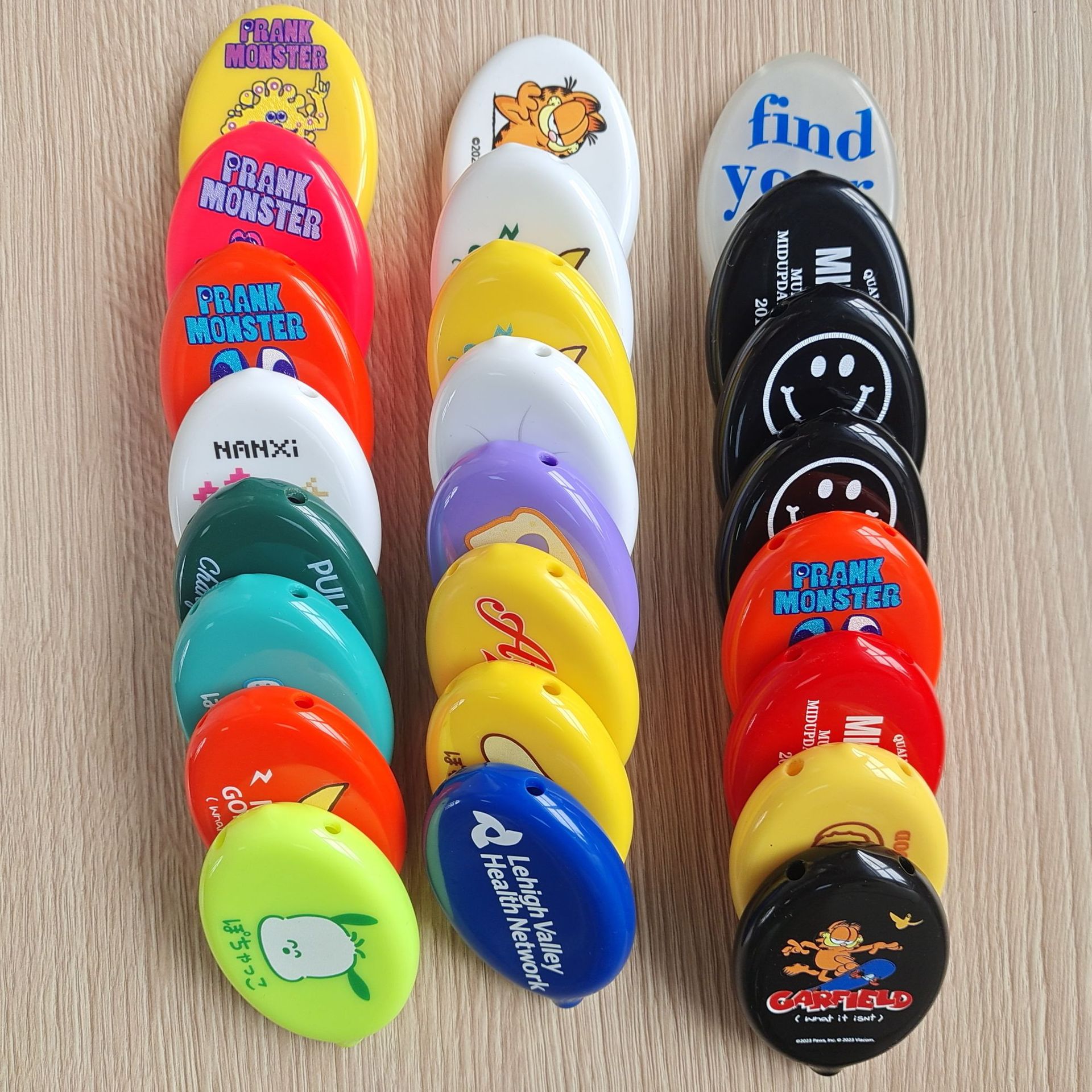 Oval Rubber Squeeze Coin Holder Pouch Custom Printed Colorful Coin Purse with Chain 