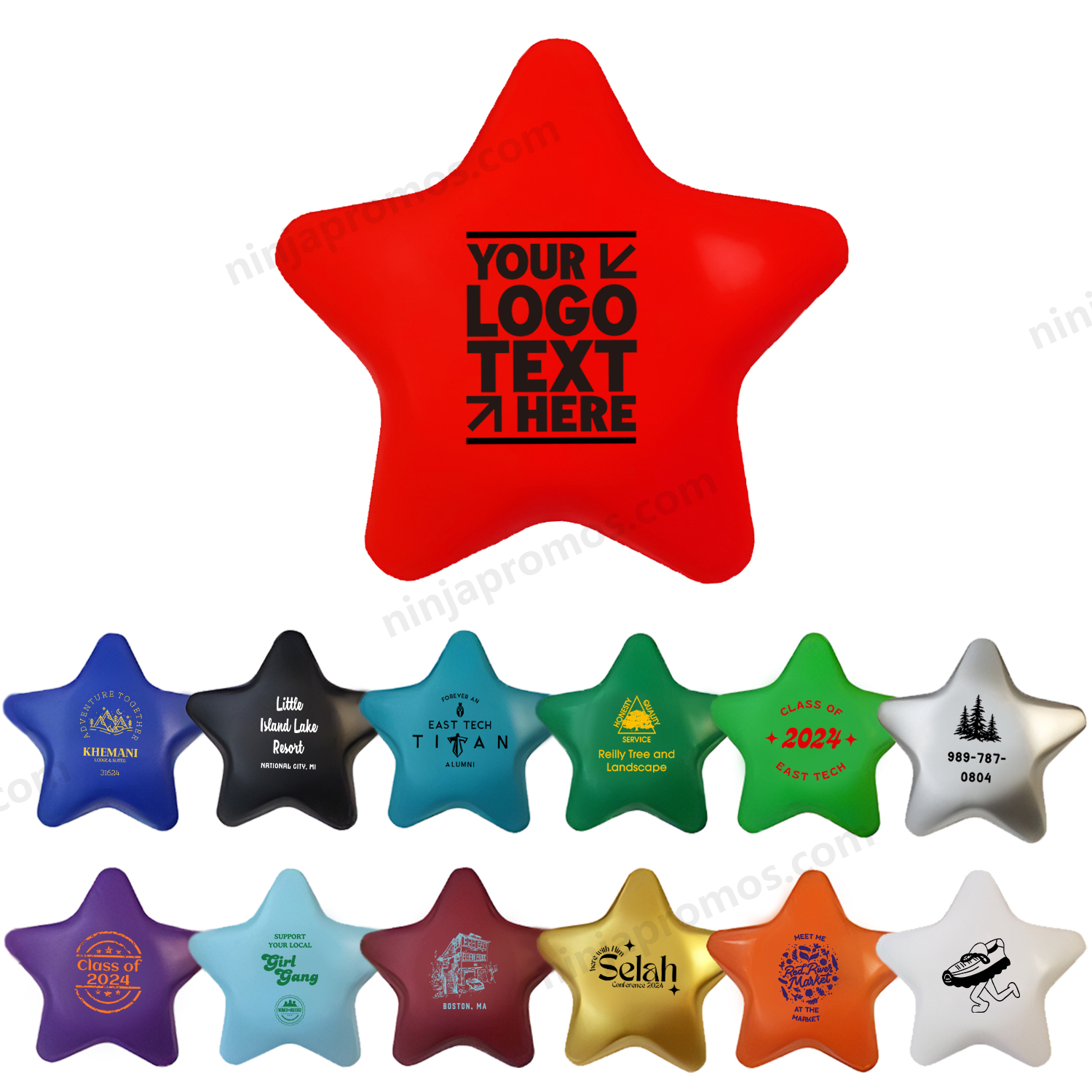 Wholesale Custom Star Shape PU Foam Stress Ball with Logo Stress Reliever