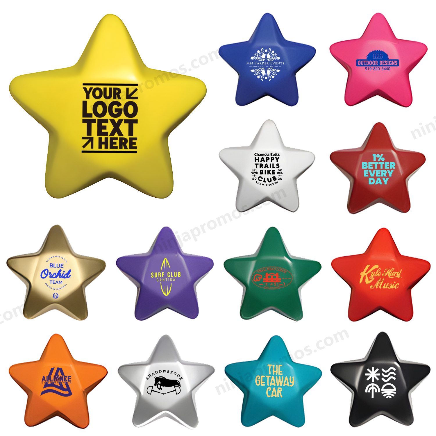 Wholesale Custom Star Shape PU Foam Stress Ball with Logo Stress Reliever
