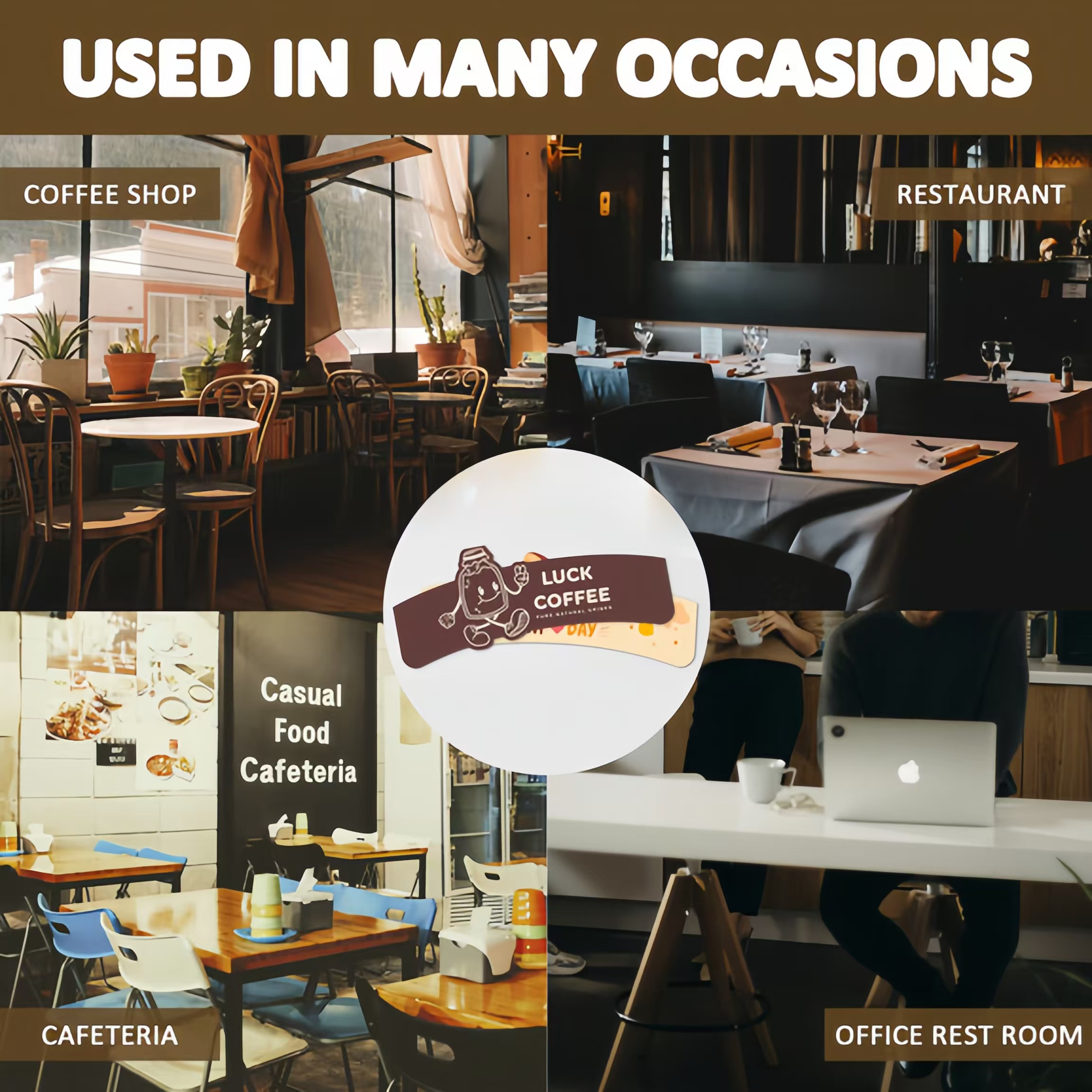 Custom Traditional Printed White Cup Sleeves for Hot Drinks