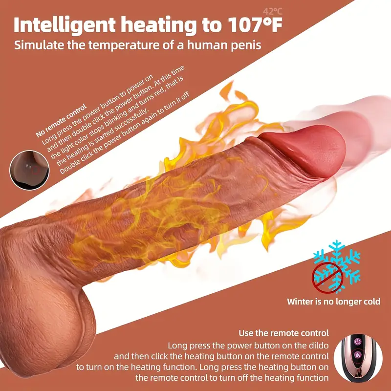 Remote control female thrust dildo vibrator sex toy with powerful suction cups for hands-free play, realistic penis G-spot stimulation dildo anal sex toy Y175