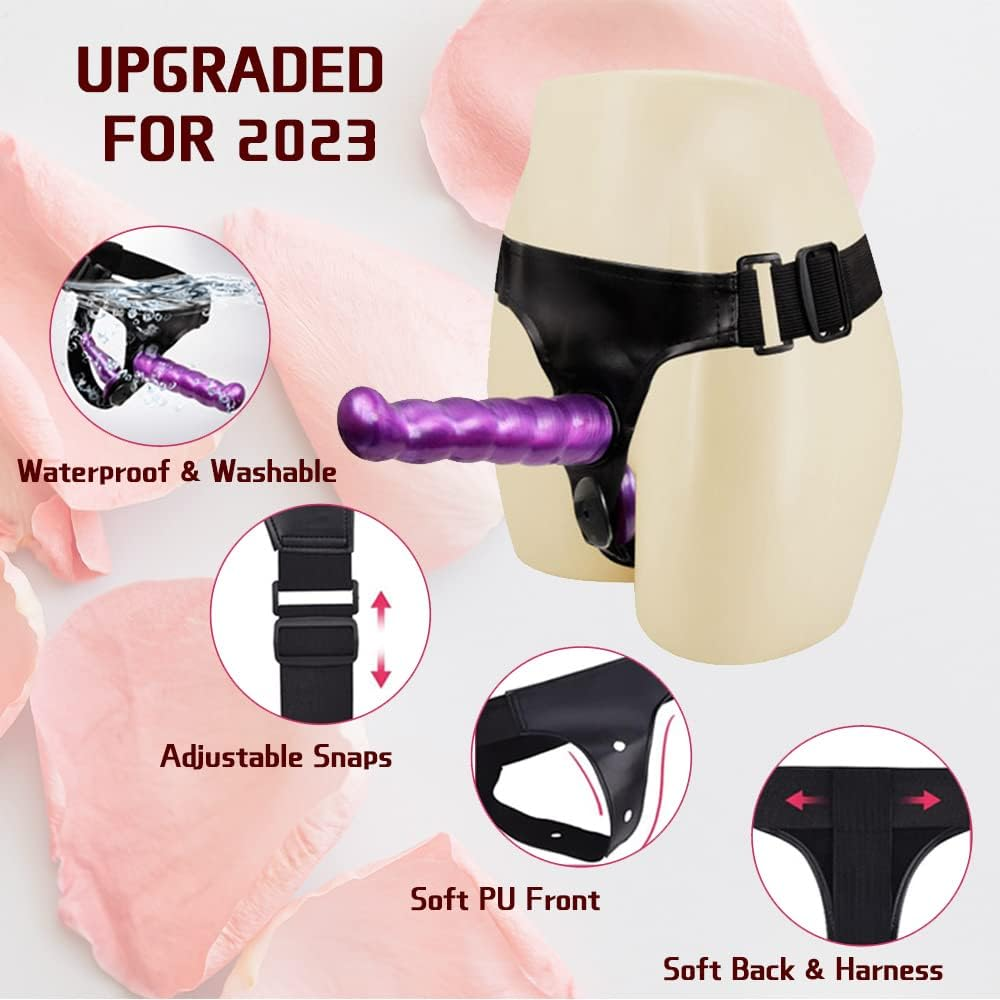 Realistic Silicone Dildo,Wearable Sex Harness for Couple Pegging, Women Lesbian Female Masturbation (Strap on) Y198