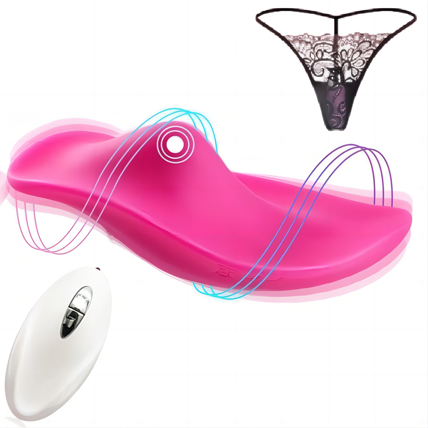 Vibrating Panties Wearable Vibrator, Remote Control Clitoral Vibrator Rechargeable Waterproof Clit Stimulator Y291