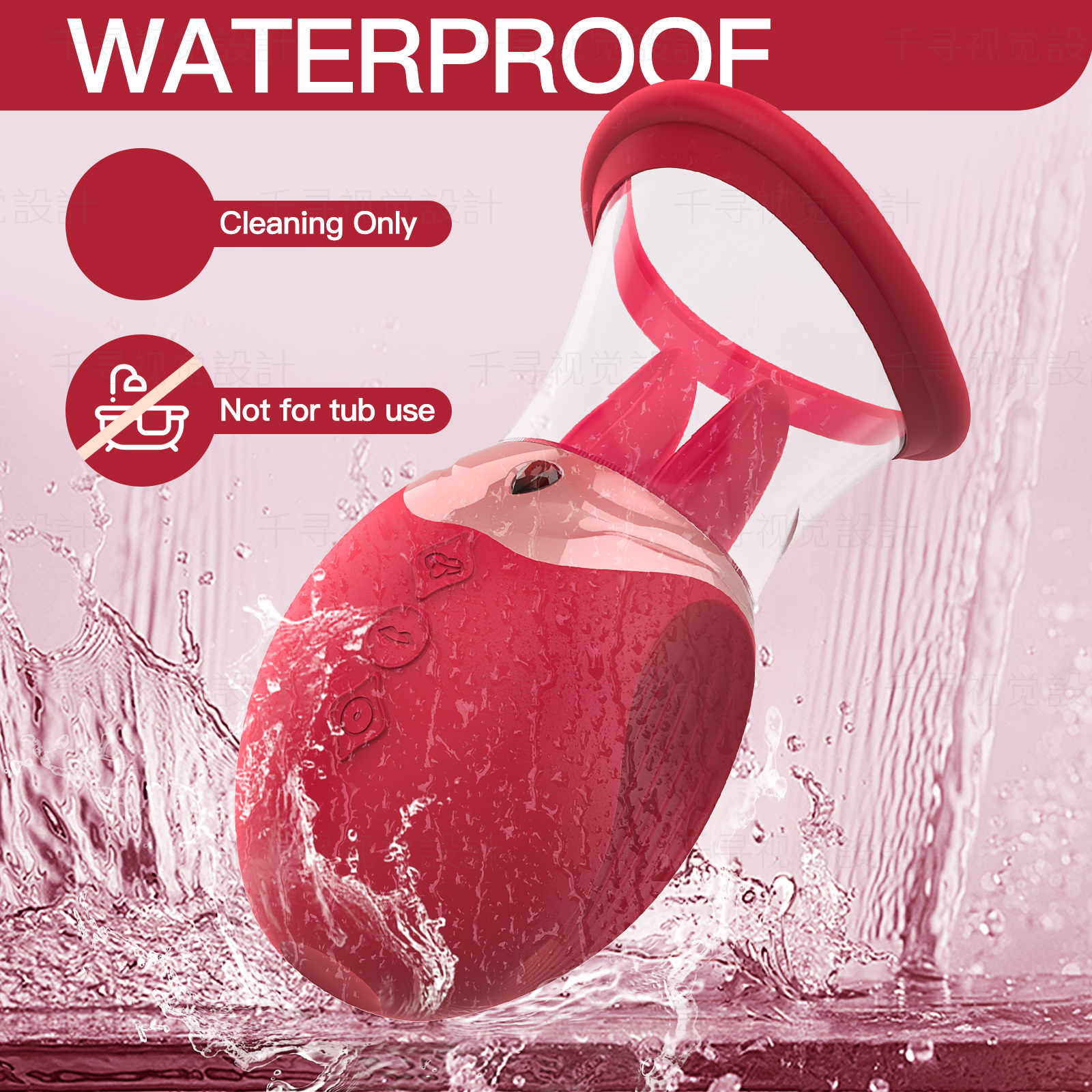 Head Sex Tounge for Licking Nipple Suckers for Women Pleasure Sex（Red）Y189