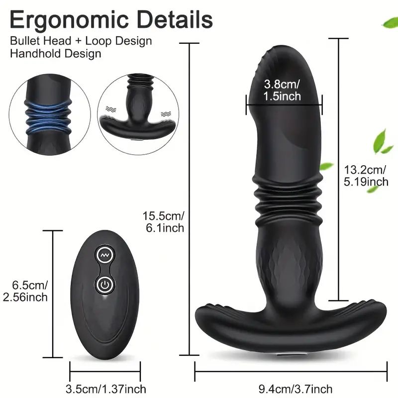 Prostate Massager for Men Sex Plugs _ Silicone Thruster for Women _ Vibrating Butt Plug Anal Training Anal Vibrator Y32