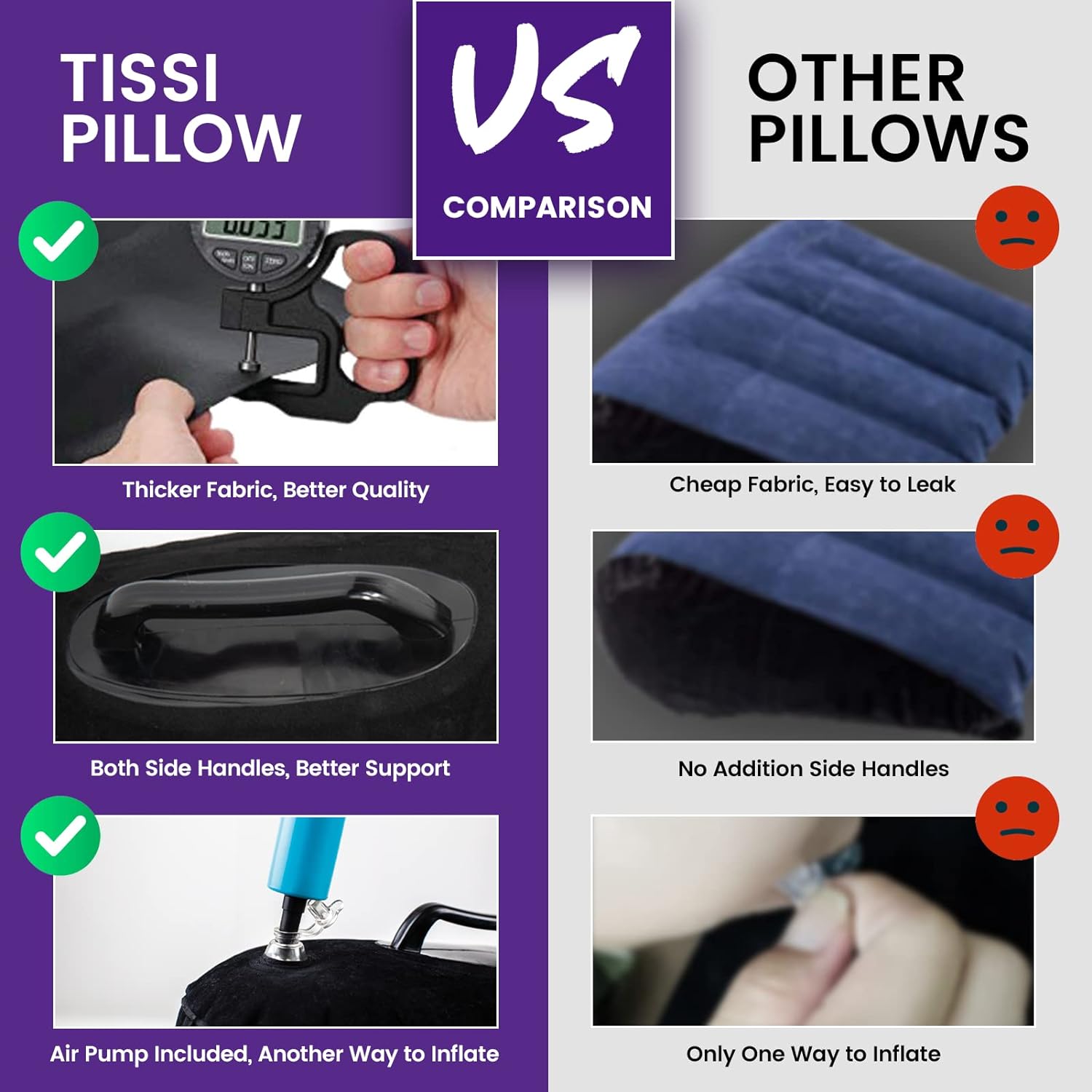 Inflatable Pillow with Handle Women Sex Furniture Bondage Restraint Y299