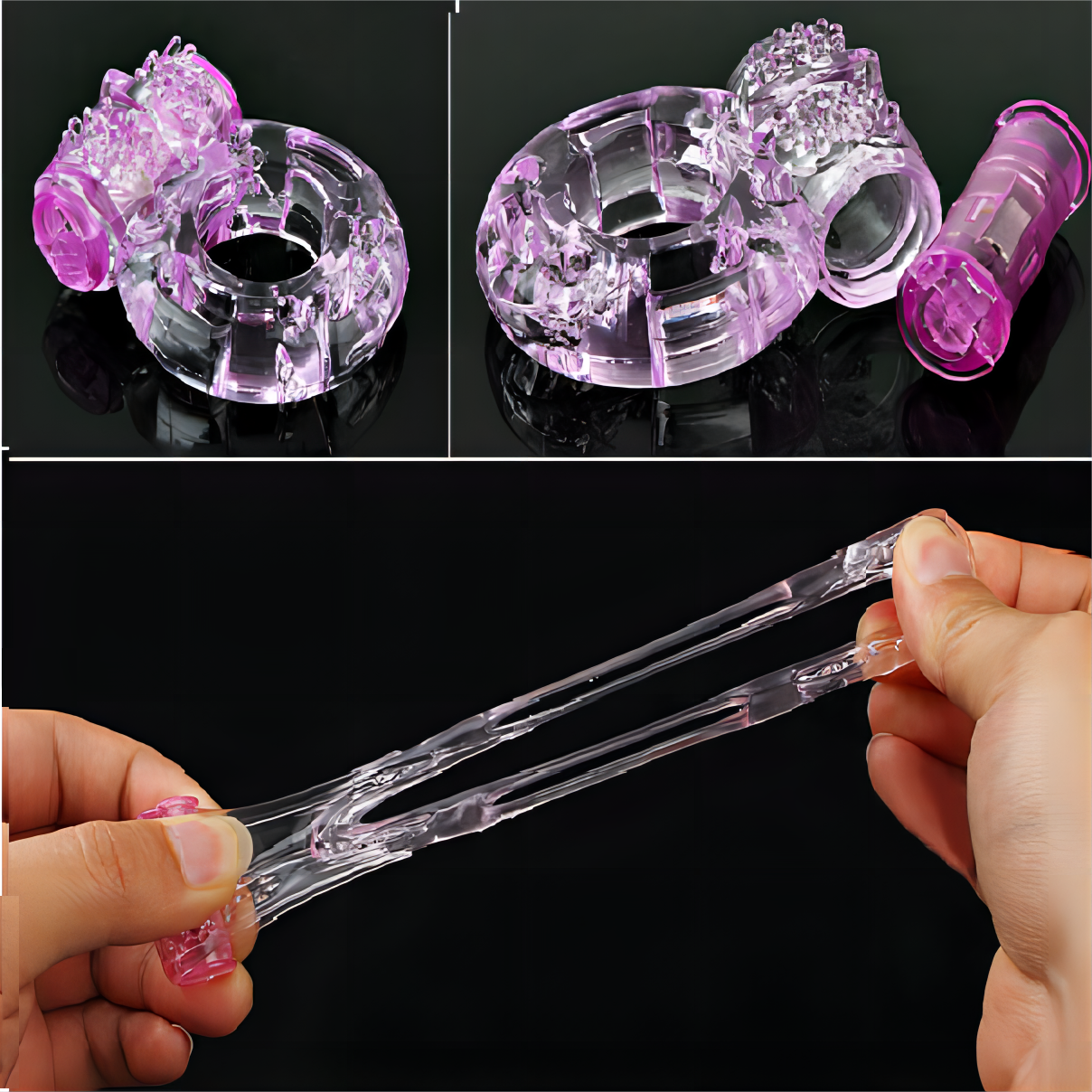 2PCS Reusable Penis Ring Cock Dick Sleeves Wearable Mens Length Extension Sleeve Enlargement Enhancer Male Delay Y39