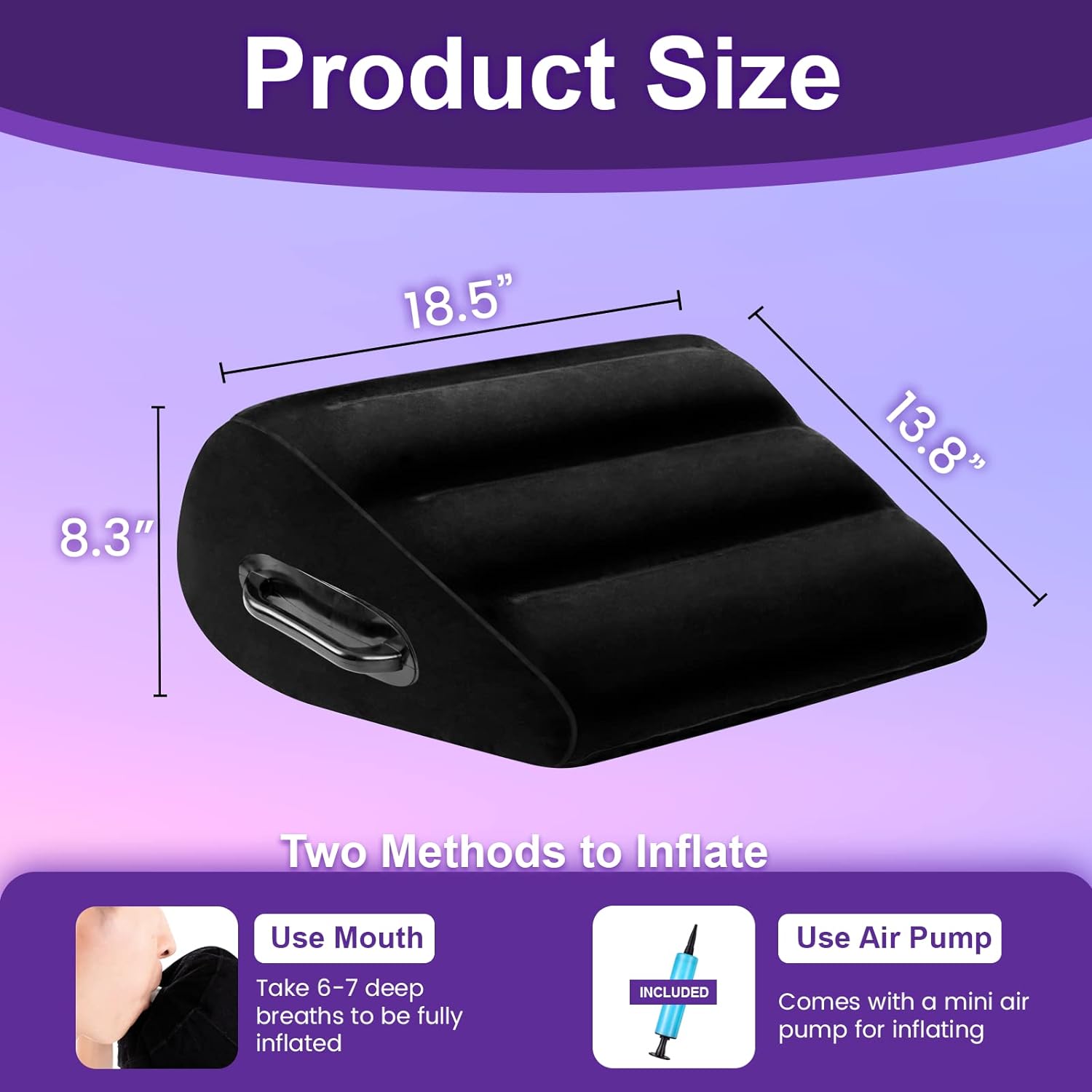 Inflatable Pillow with Handle Women Sex Furniture Bondage Restraint Y299