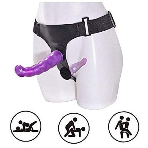 Realistic Silicone Dildo,Wearable Sex Harness for Couple Pegging, Women Lesbian Female Masturbation (Strap on) Y198