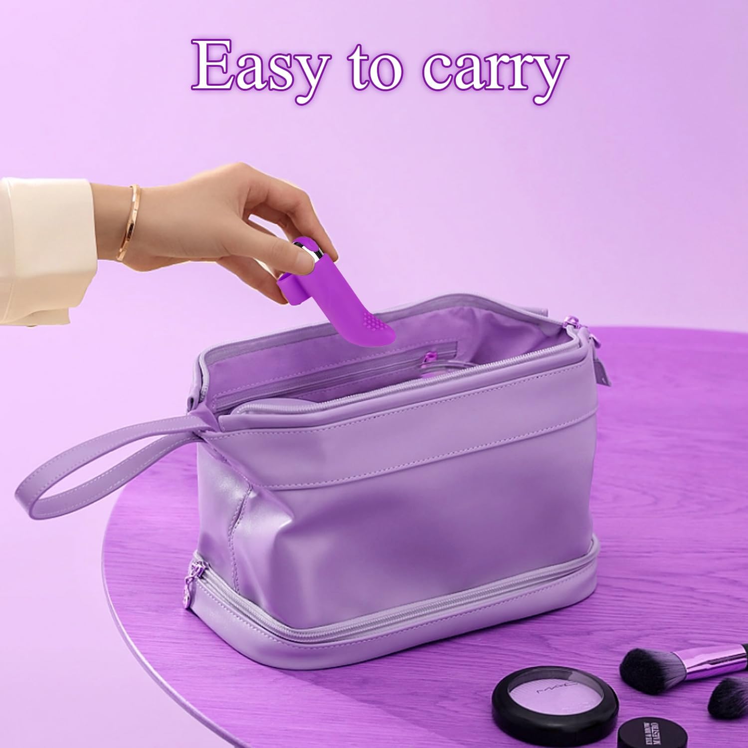 2 in 1 Finger Vibrator for Women & Men Waterproof Rechargeable Bullet 9-Speed Vibration Sex Toy for Male and Couples Y28