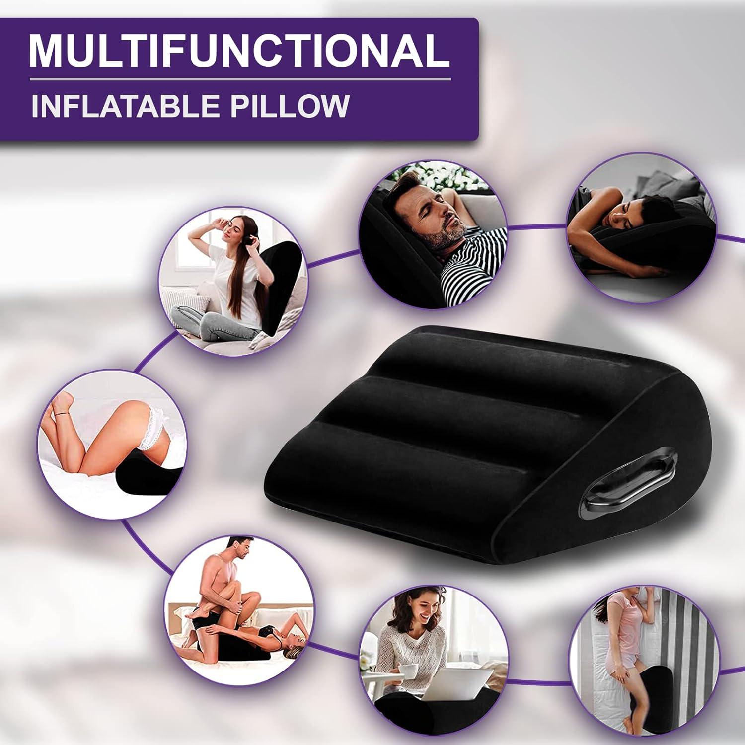 Inflatable Pillow with Handle Women Sex Furniture Bondage Restraint Y299