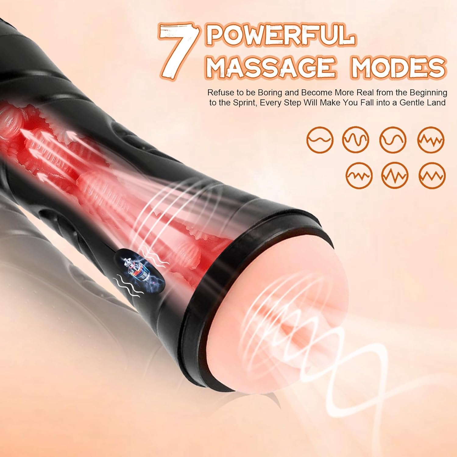 Male Masturbators Cup Vibrating Adult Sex Toys Realistic Textured Pocket Vagina Pussy Man Masturbation Stroker Y86