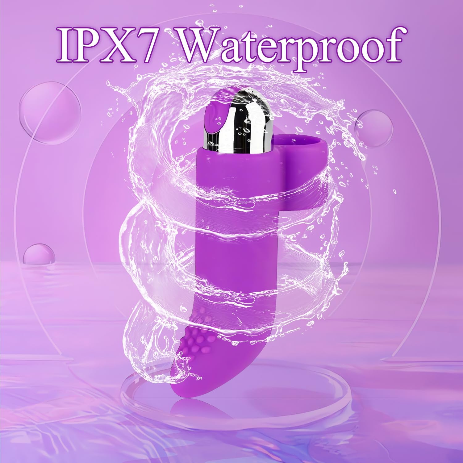 2 in 1 Finger Vibrator for Women & Men Waterproof Rechargeable Bullet 9-Speed Vibration Sex Toy for Male and Couples Y28