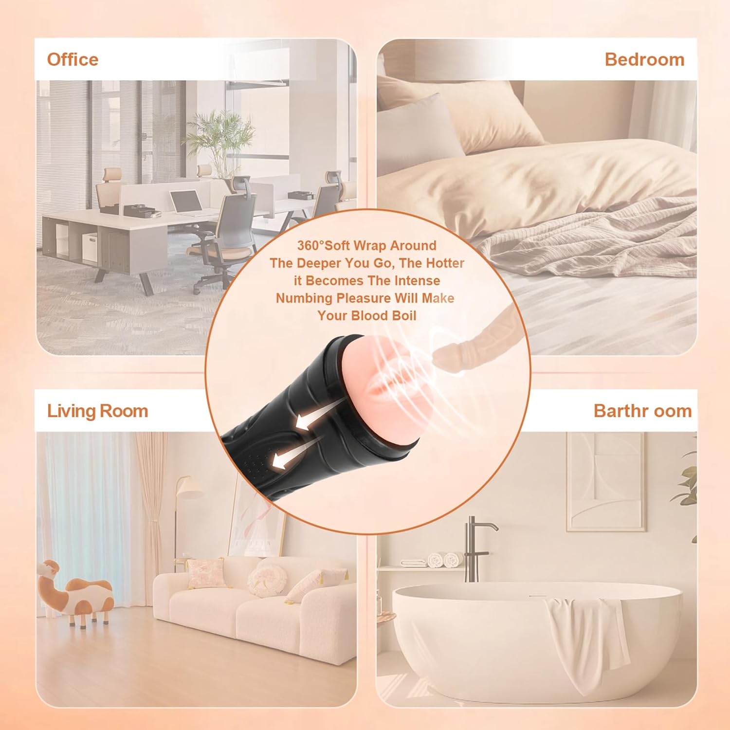 Male Masturbators Cup Vibrating Adult Sex Toys Realistic Textured Pocket Vagina Pussy Man Masturbation Stroker Y86