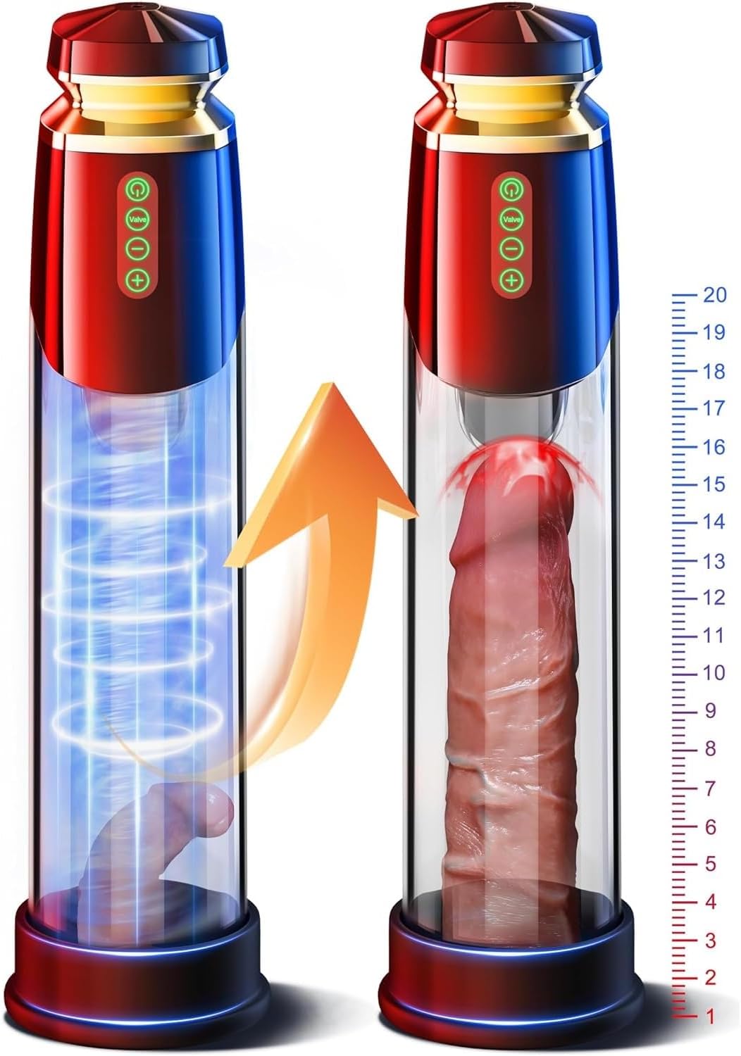 Penis Enlarge Air Pressure Device, Rechargeable Automatic High-Vacuum Penis Enlargement Extend Pump for Stronger Bigger Erections Y7