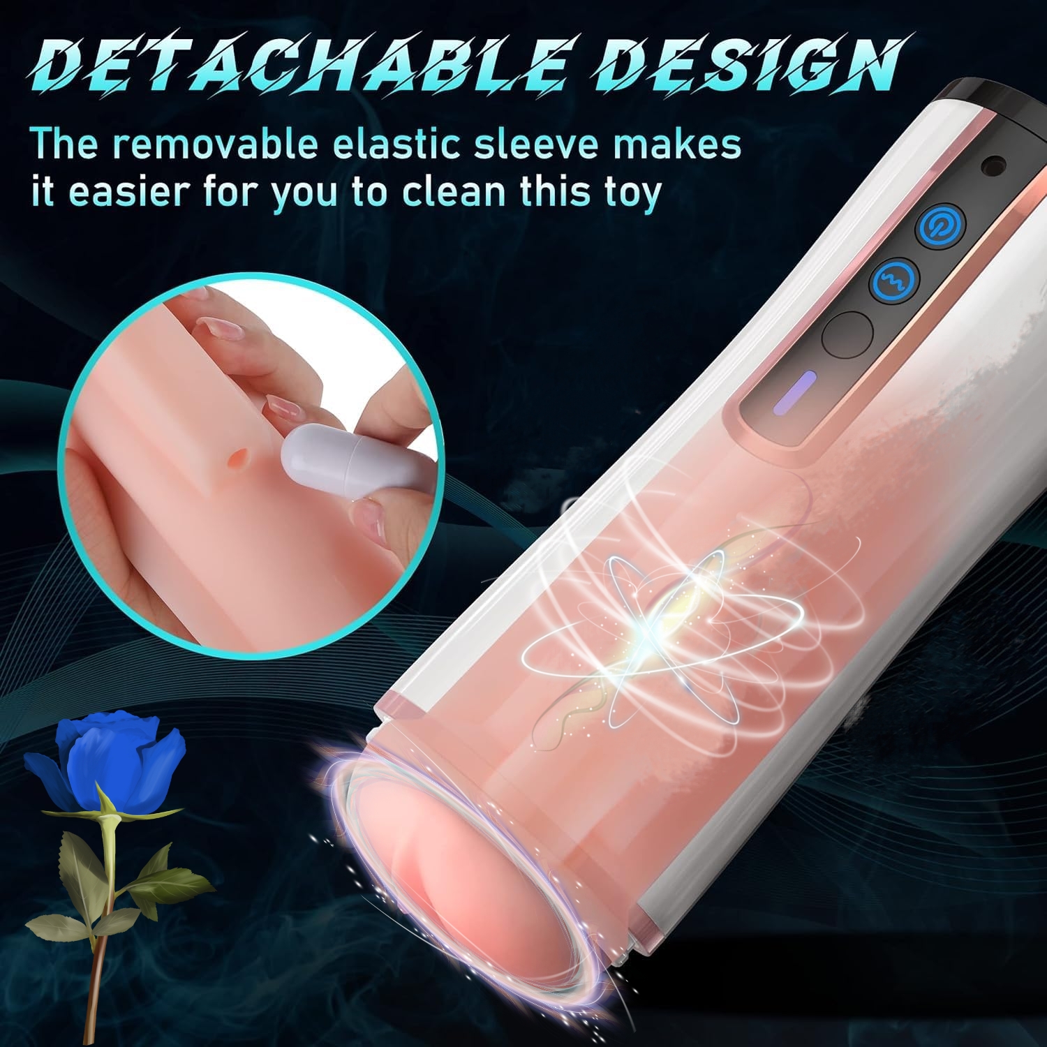 Male Masturbator Toys Penis Pump, Lifelike Masturbation Cup Adult Sex Toys with 10 Intense Vibrating Modes & Clamping Y286