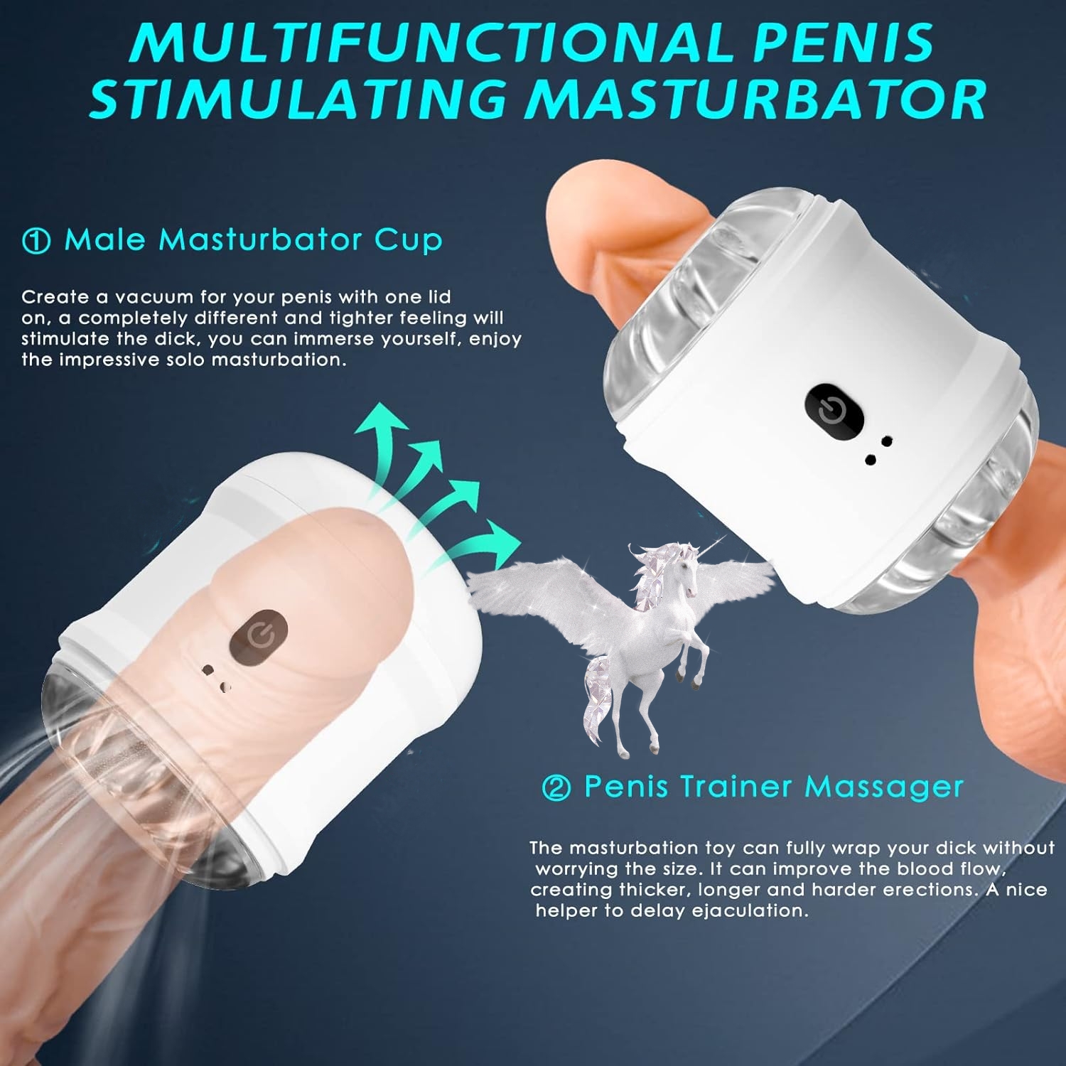 Electric Pocket Pussy Automatic Thrusting Masturbator Toy Male Masturbation Cup Adult Sex Toys with 10 Intense Vibrating Modes & Clamping Y289