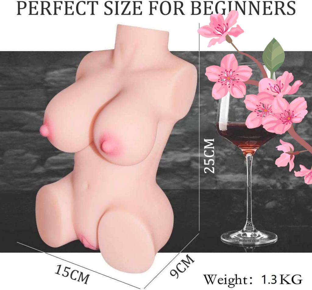 3D Realistic Female Sex Torso Big Butt Sex Doll with Soft Boobs and Breast Vaginal Anal for Men Sex Toys Male Masturbator Toy Y65