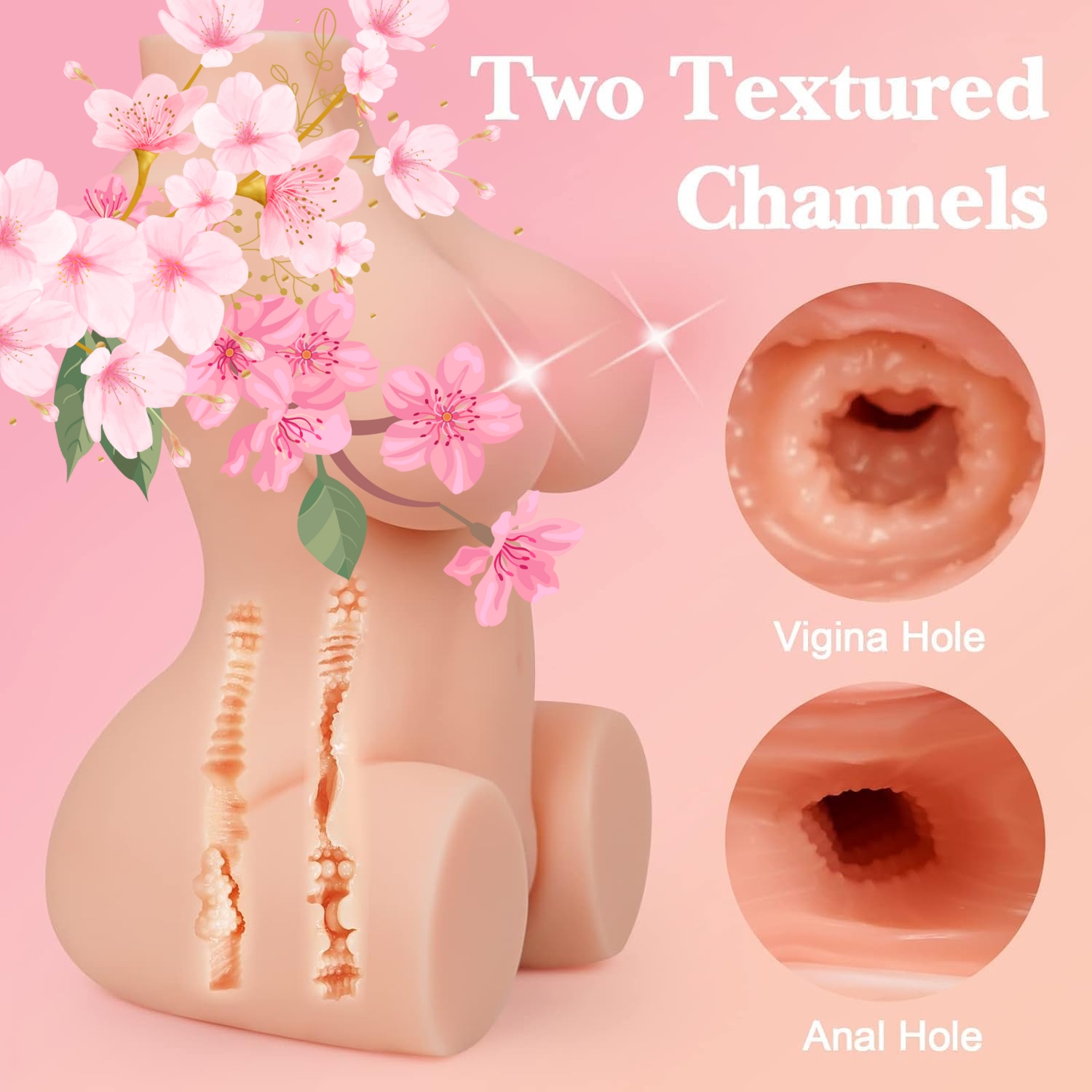 3D Realistic Female Sex Torso Big Butt Sex Doll with Soft Boobs and Breast Vaginal Anal for Men Sex Toys Male Masturbator Toy Y65