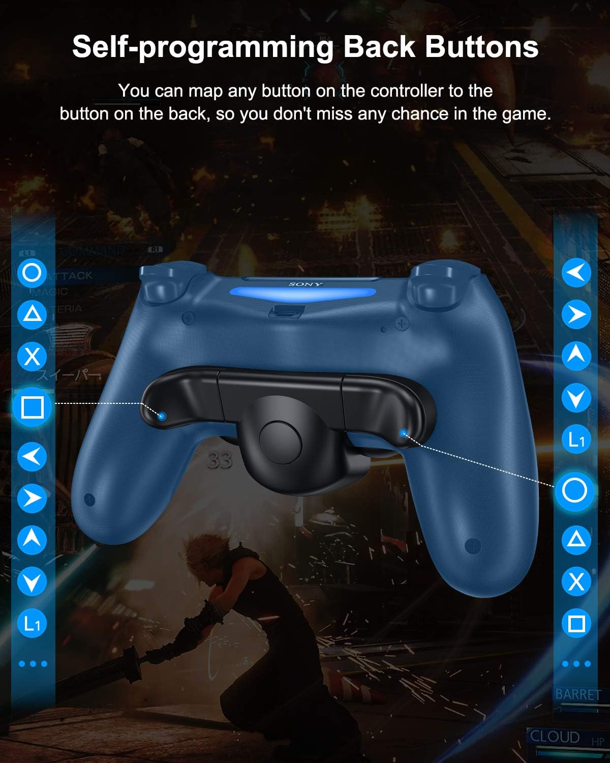 ECHTPower Extension Keys Gamepad Rear