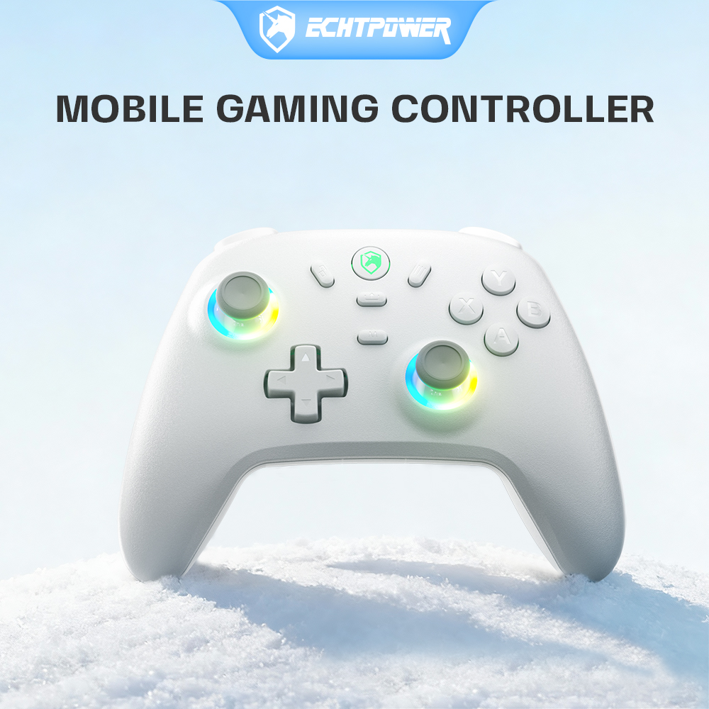 ECHTPower Wireless Pro Switch PC Controller Vibration Joystick 800mAh Battery Black&white