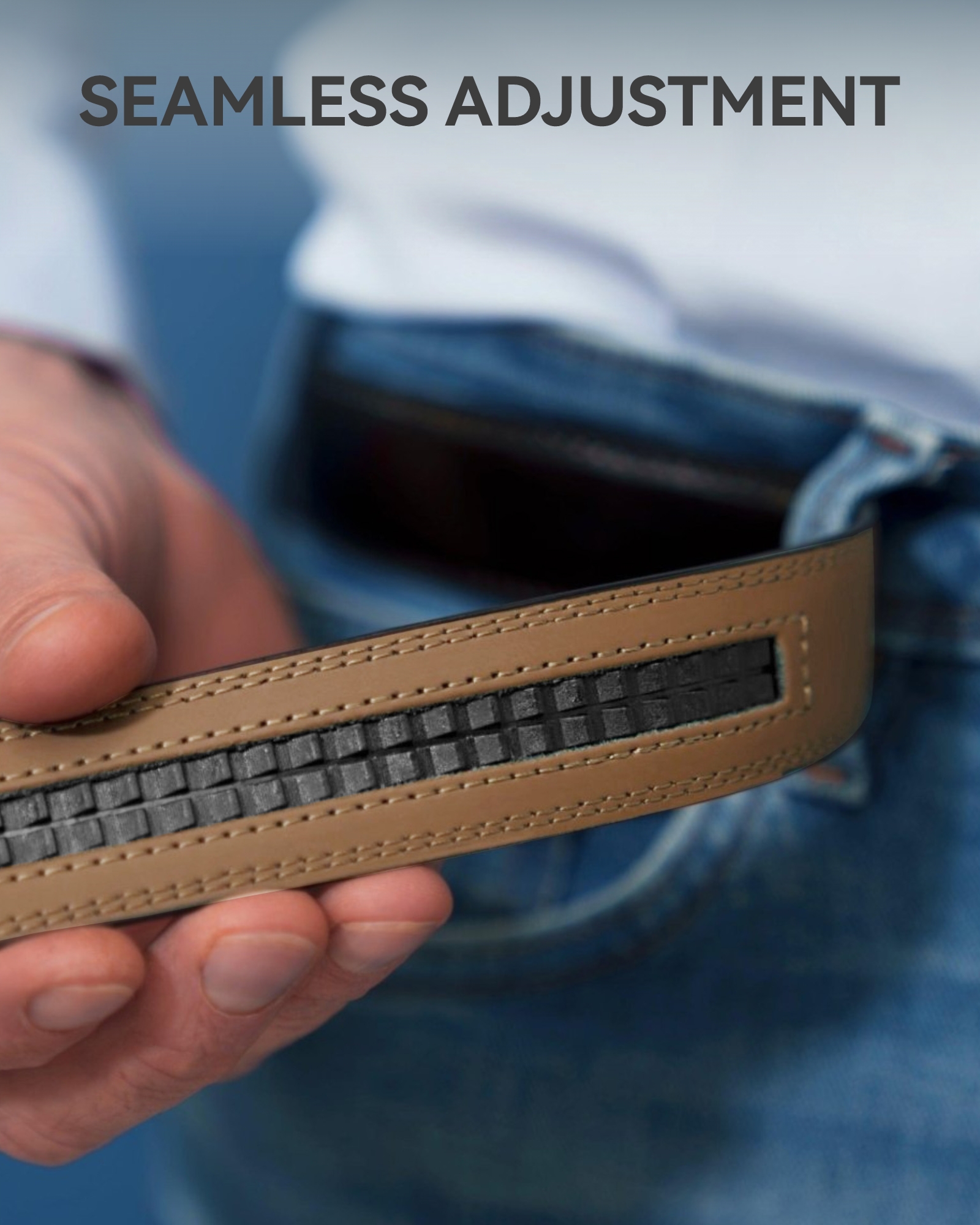 CHAOREN Click Belts for Men - Mens Ratchet Belt 1 3/8" for Dress Pants - Perfect Companion to Men's Oxfords