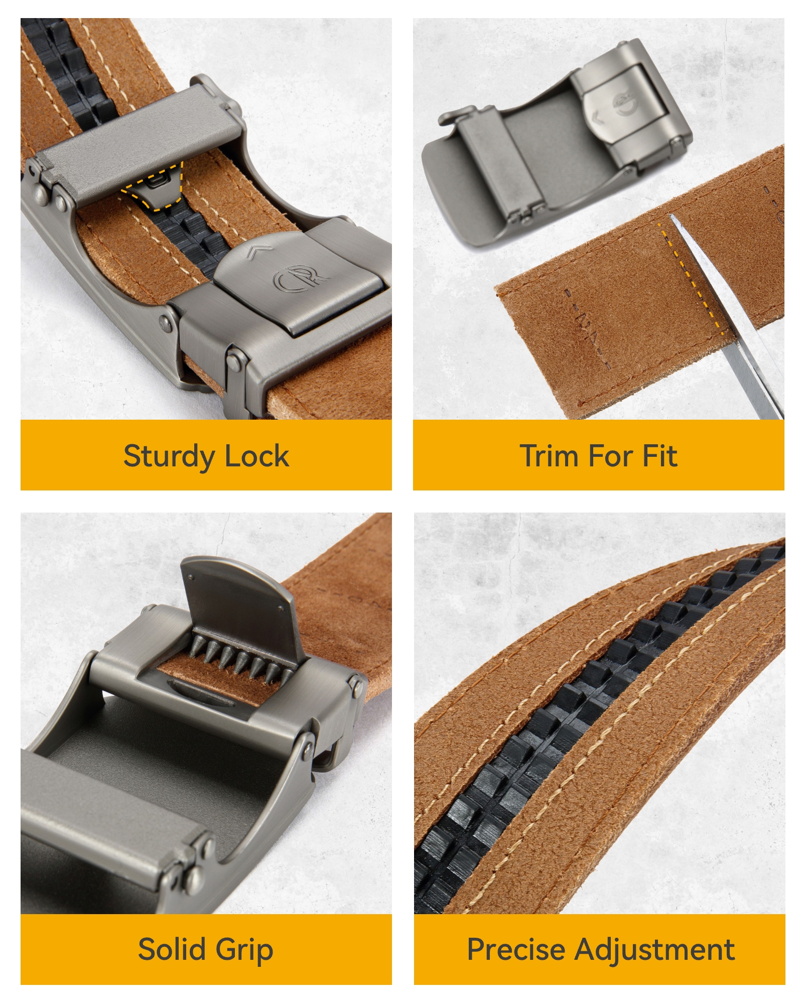 CHAOREN Mens Belt Leather Ratchet Belt - Customizable Fit, Effortless Style (35mm)