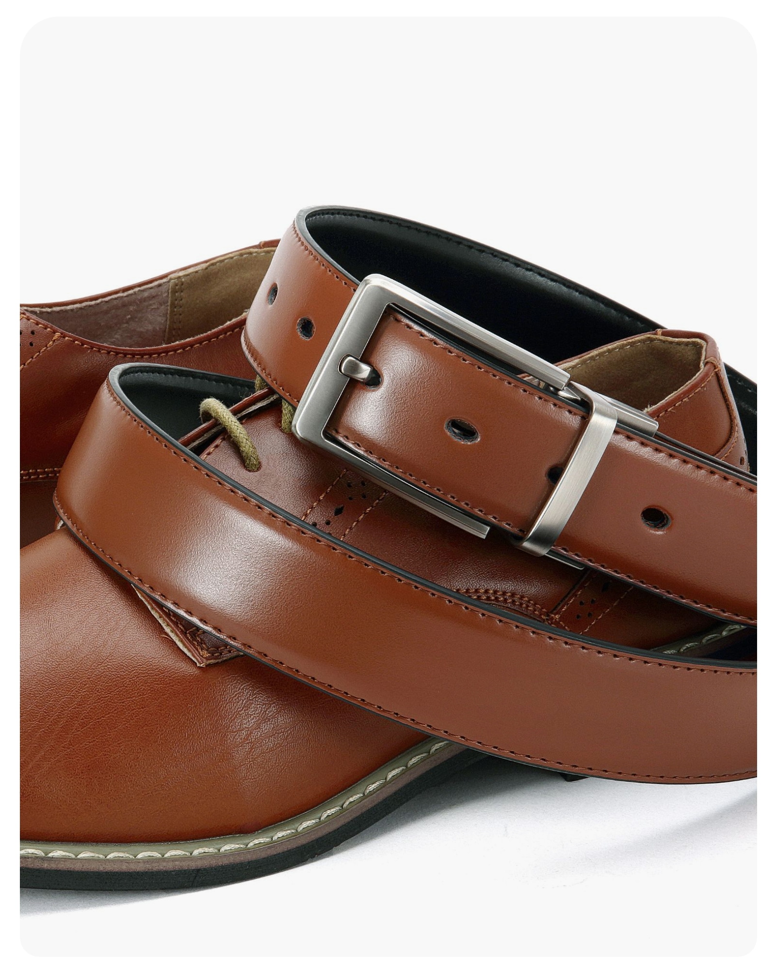 CHAOREN Reversible Mens Belts Leather, 1 3/8" Dress Leather Belts for Men, Two Styles in One Belt