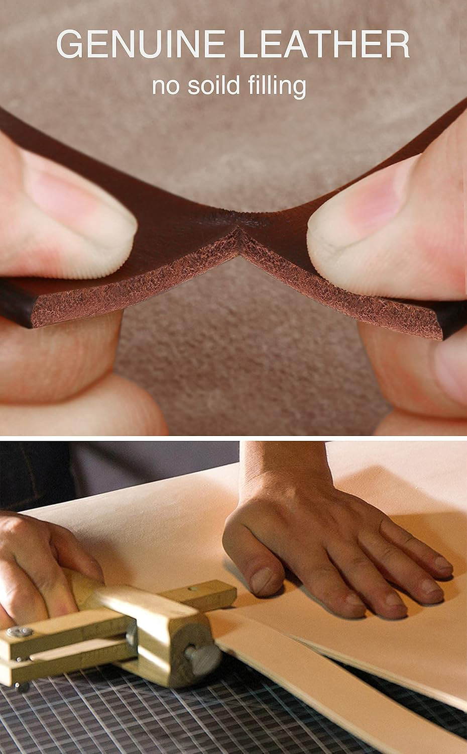 CHAOREN Western Belts for Men without Buckle - Cowboy Belt 1.5" Full Grain Leather Belt for Jeans - One Solid Piece Leather