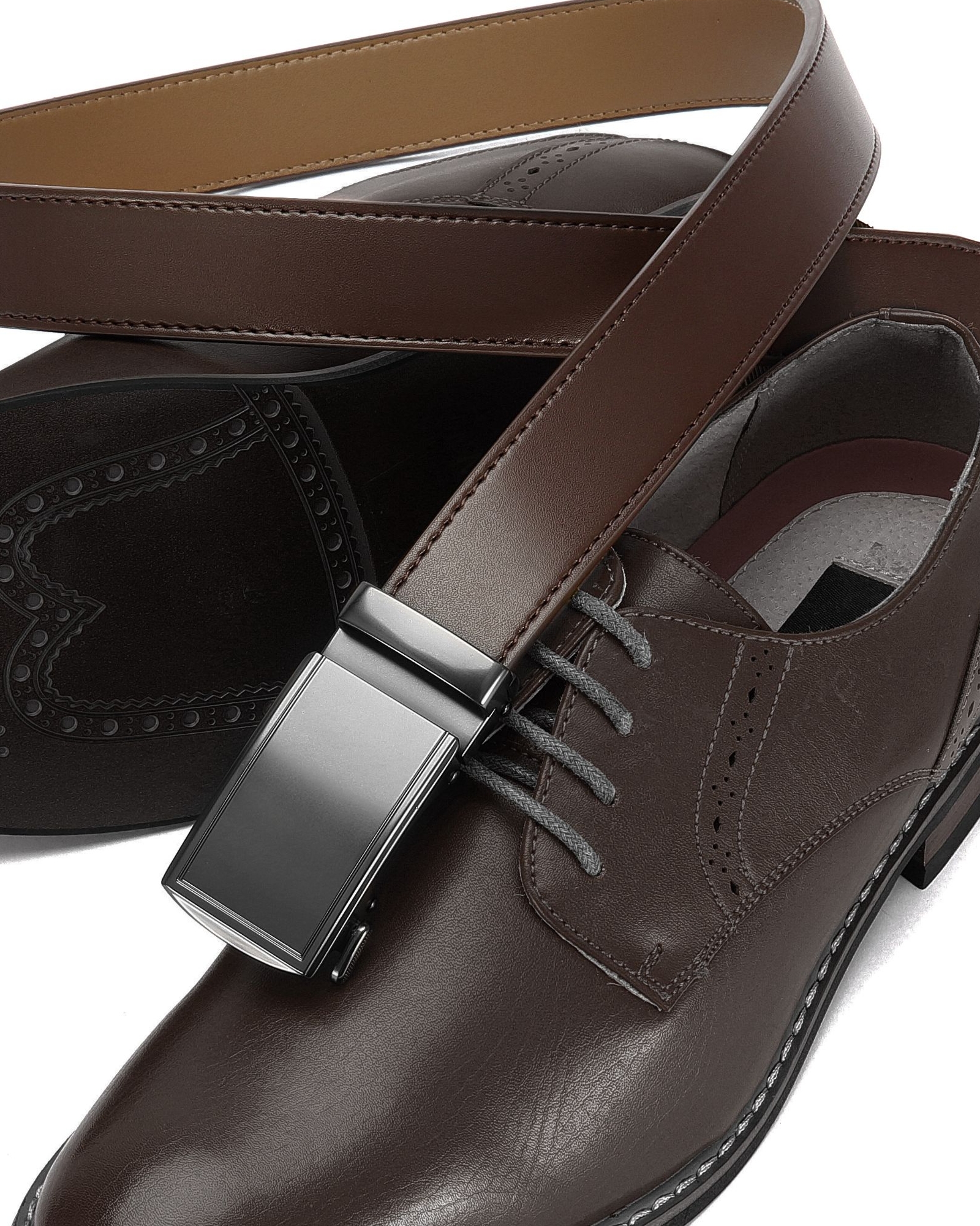 CHAOREN Leather Ratchet Belt for Men - Mens Dress belt, Customizable Fit