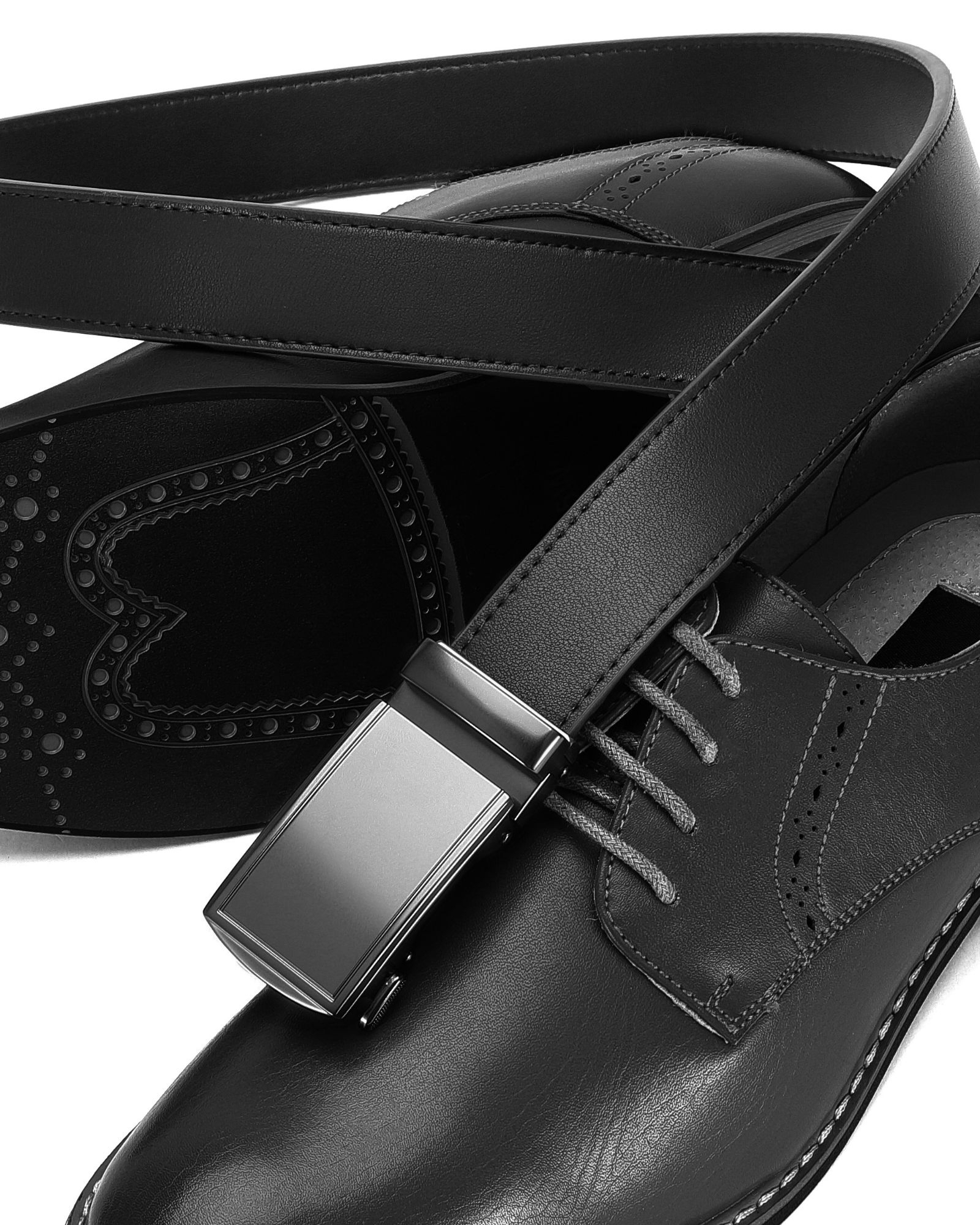 CHAOREN Leather Ratchet Belt for Men - Mens Dress belt, Customizable Fit