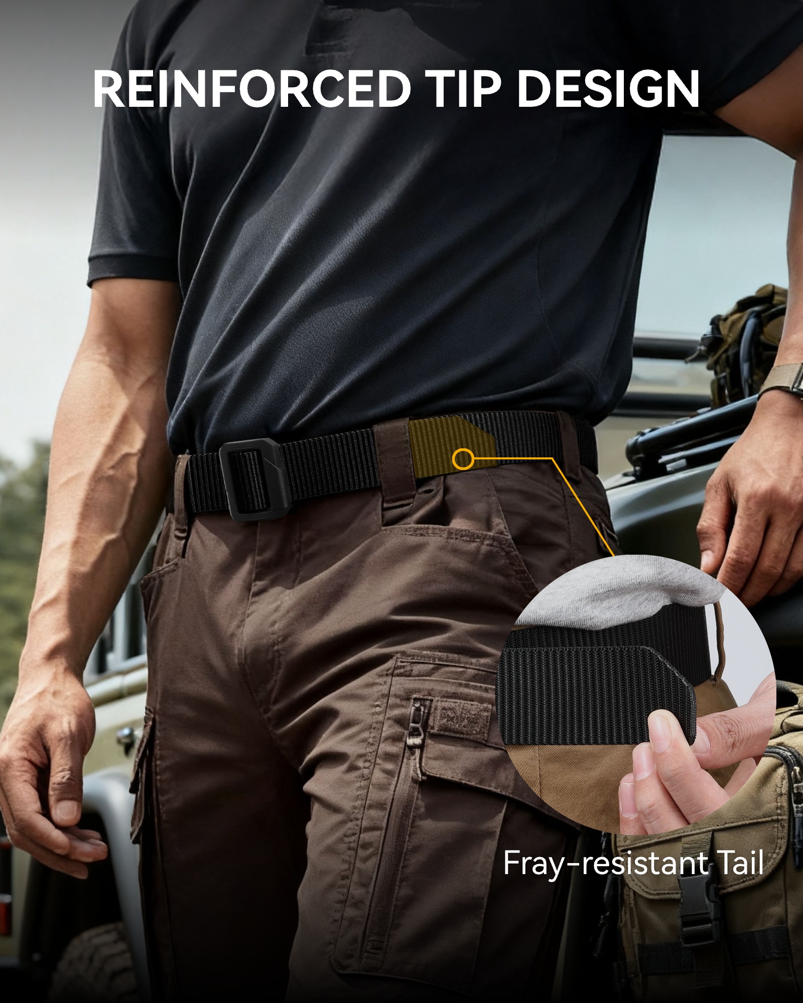 CHAOREN Tactical Belt Men – Nylon Gun Belt – Heavy Duty Military EDC for Jeans & CCW