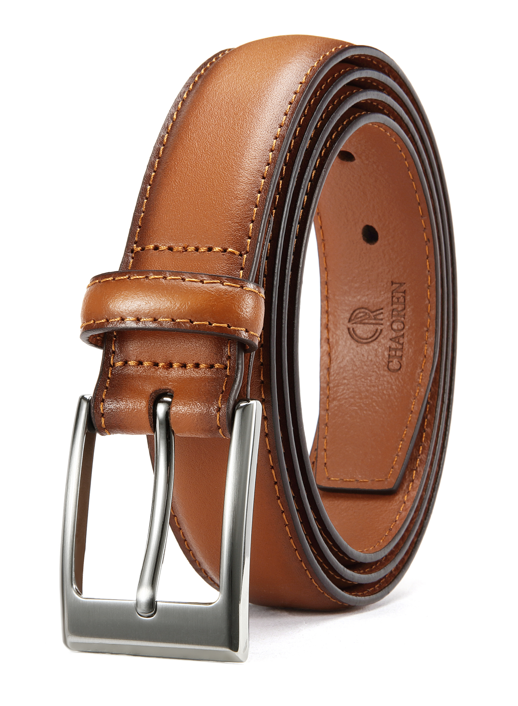 CHAOREN Mens Belts Leather 1 1/8" for Gift Men - Perfect Companion to Mens Dress Shoes