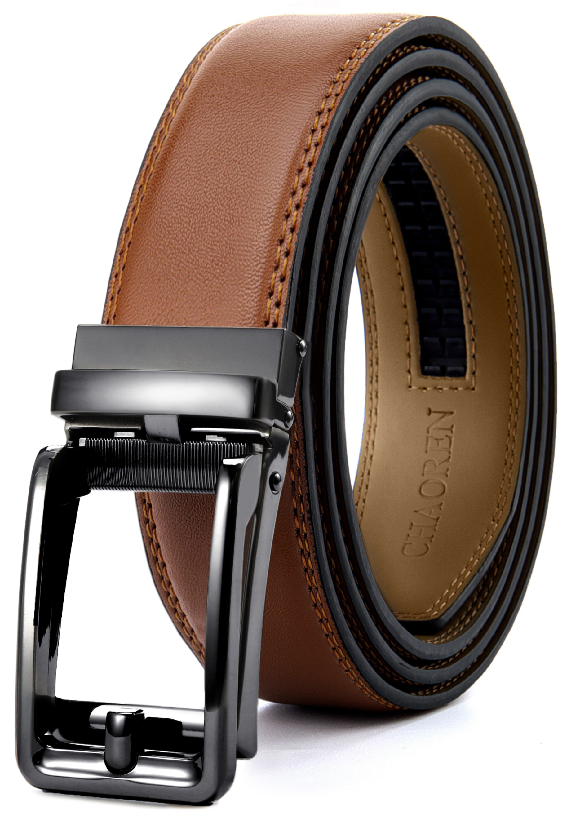 CHAOREN Click Belts for Men - Mens Ratchet Belt 1 3/8" for Dress Pants - Perfect Companion to Men's Oxfords