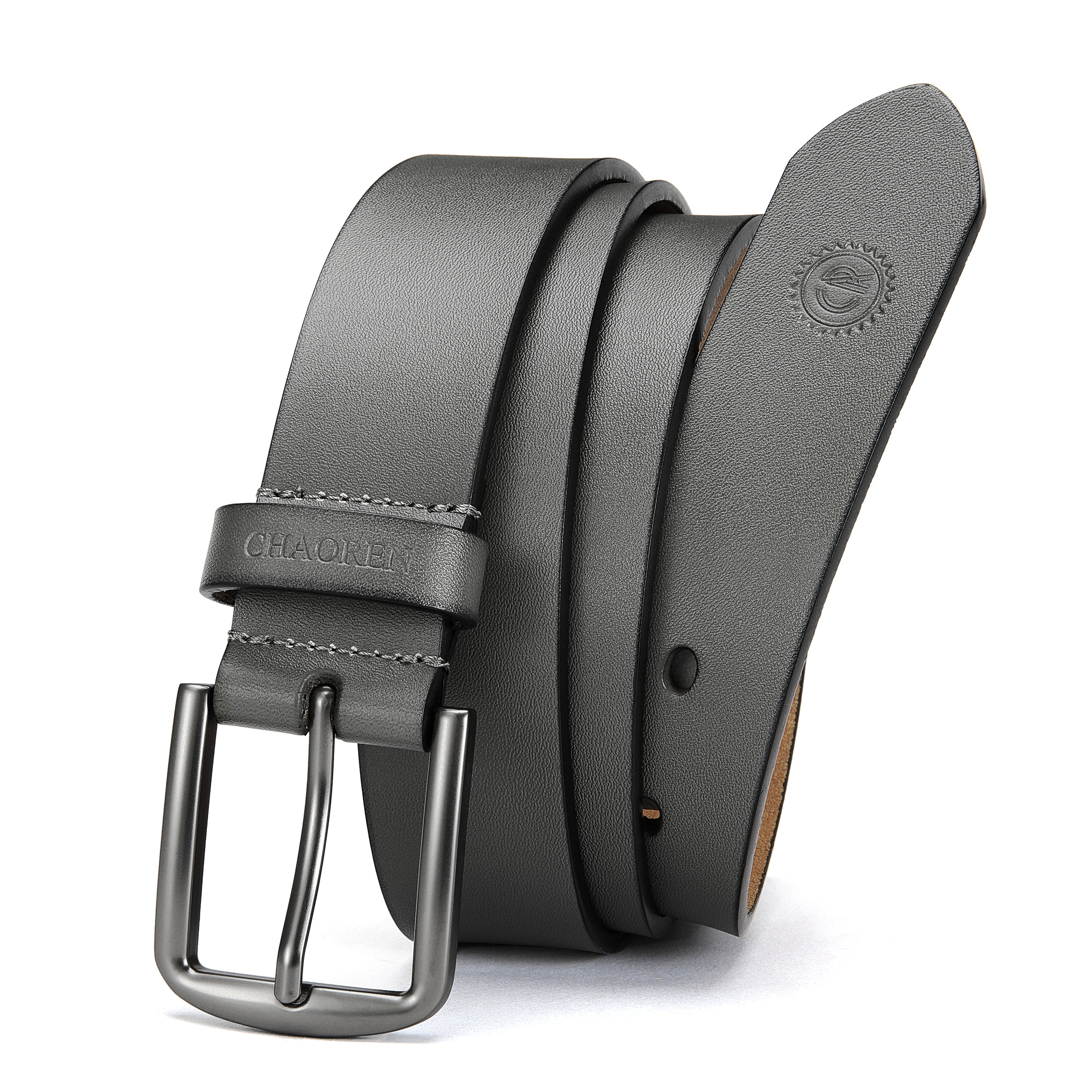 CHAOREN Leather Belt for Men - 35mm Men Belts for Jeans Casual and Dress - Mens Gift for Him