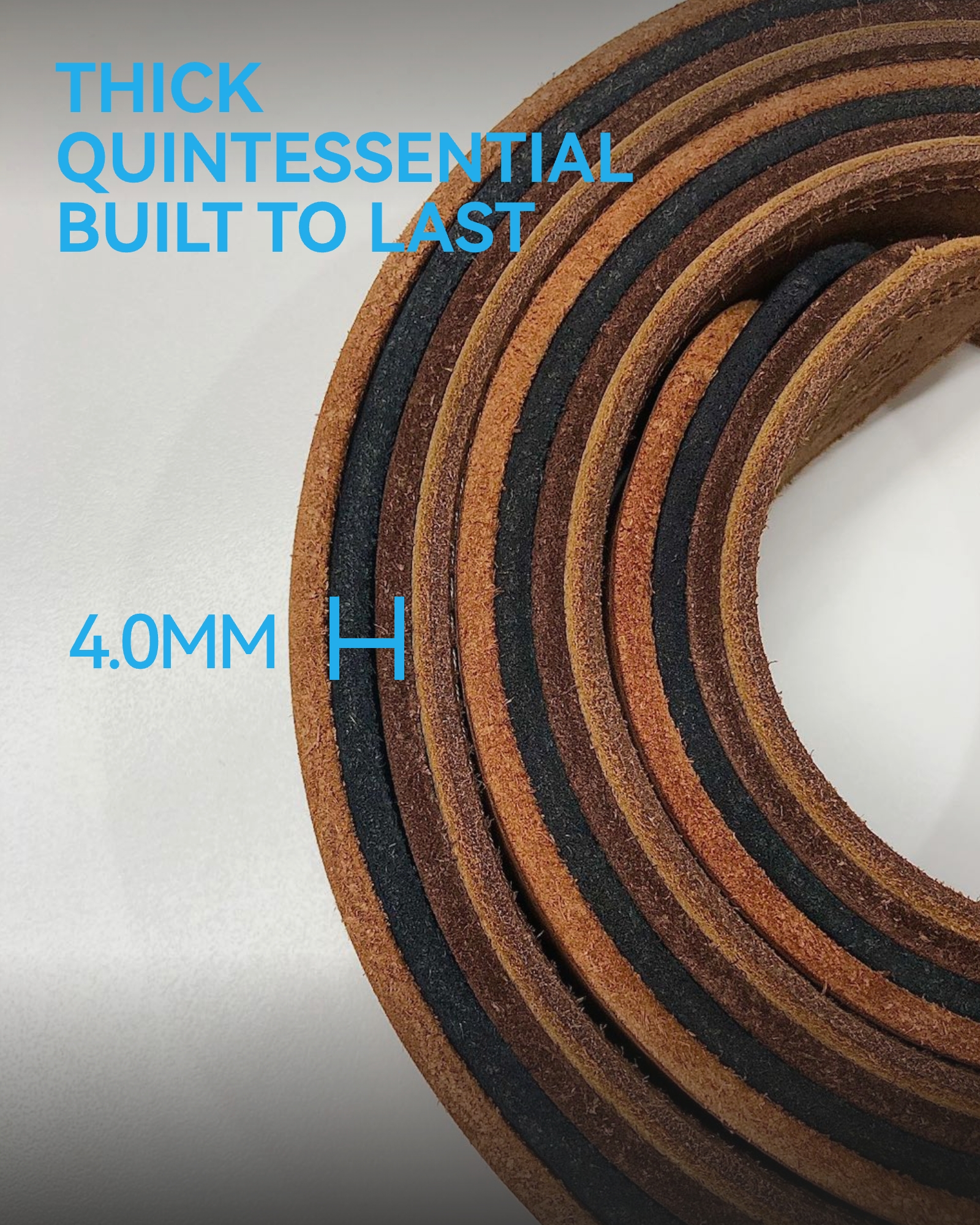 Full Grain Leather Belt for Men - 1.5“ Mens Belts Casual with Genuine Leather - Handcrafted Elegance for Your Wardrobe