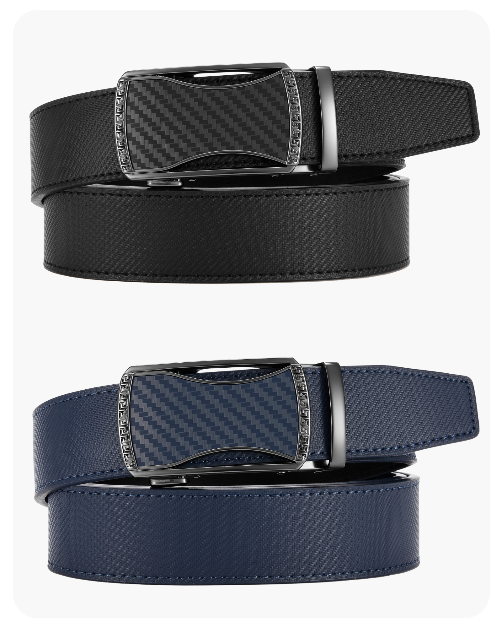 CHAOREN Leather Ratchet Belt Men 2 Pack - Customizable Fit, Effortless Style (35mm)