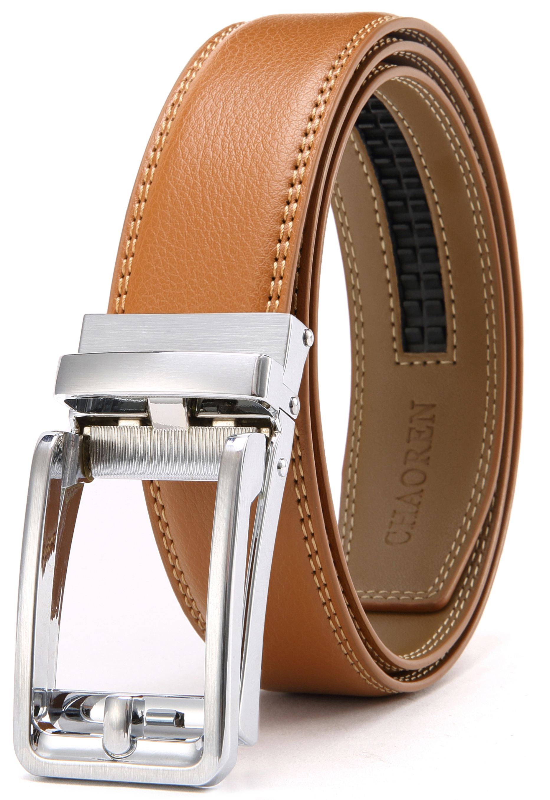 CHAOREN Click Belts for Men - Mens Ratchet Belt 1 3/8" for Dress Pants - Perfect Companion to Men's Oxfords