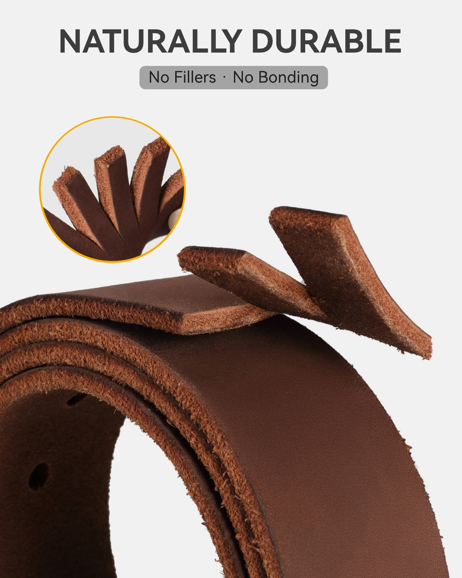 CHAOREN Mens Belts Leather - 35mm Genuine Leather Belt for Jeans - Men Gift for Casual Dress