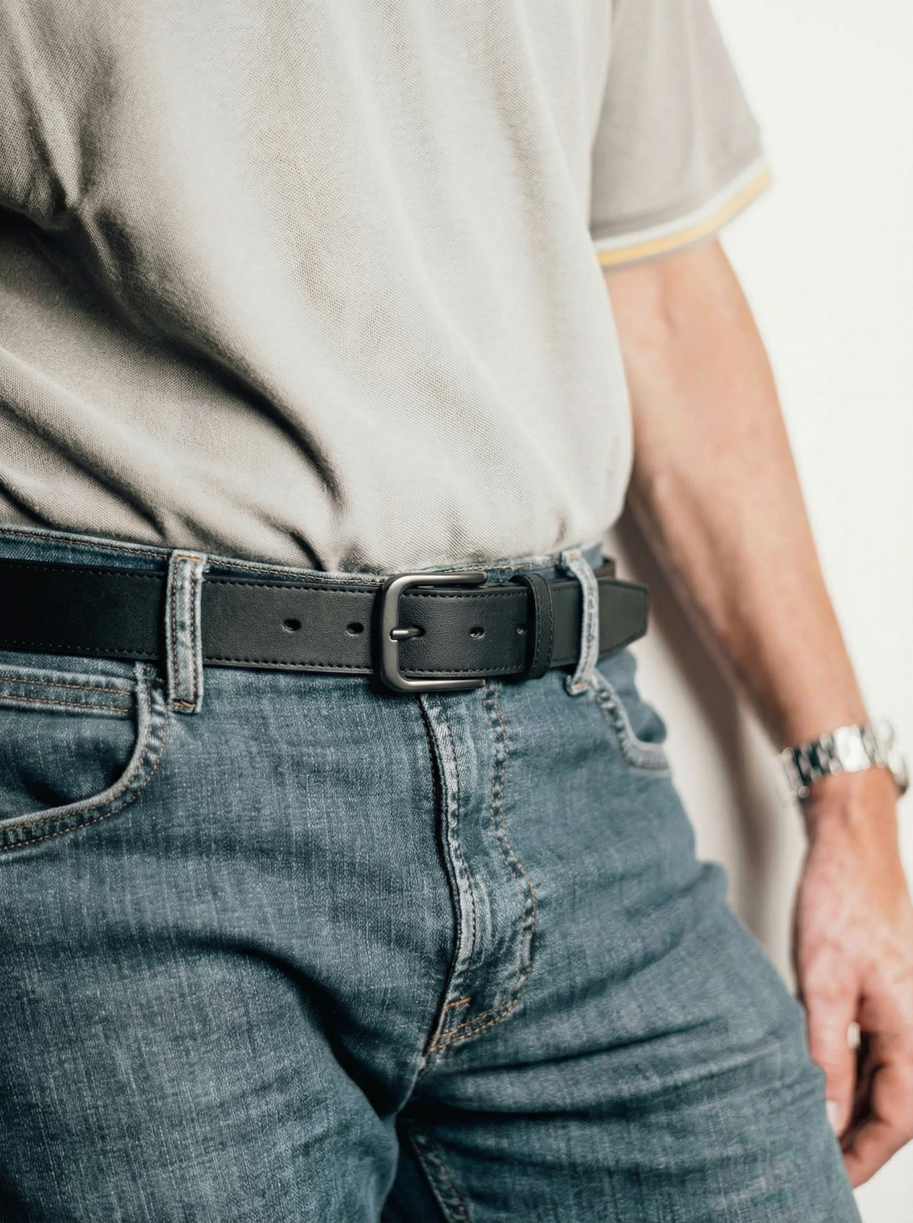 CHAOREN Mens Belts Leather - 35mm Genuine Leather Belt for Jeans - Men Gift for Casual Dress